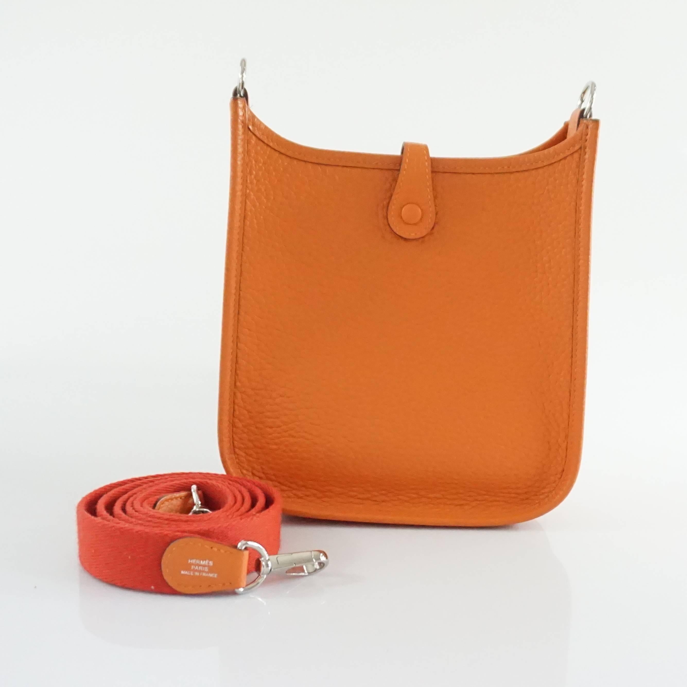 hermes mini evelyne orange