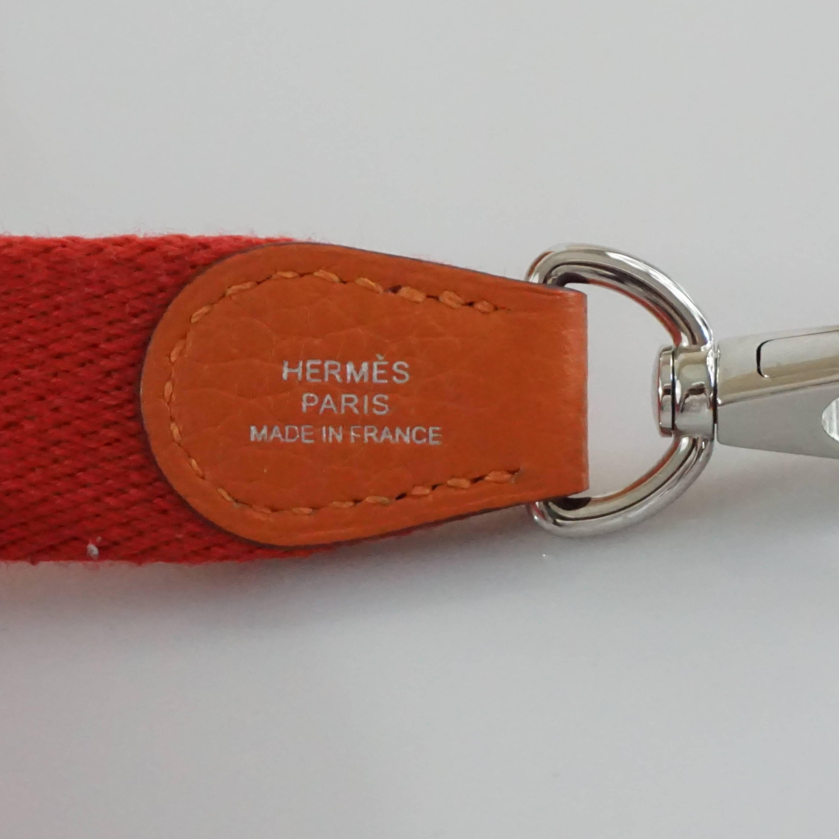 Women's or Men's Hermes Orange Clemence TPM Mini Evelyne - 2016