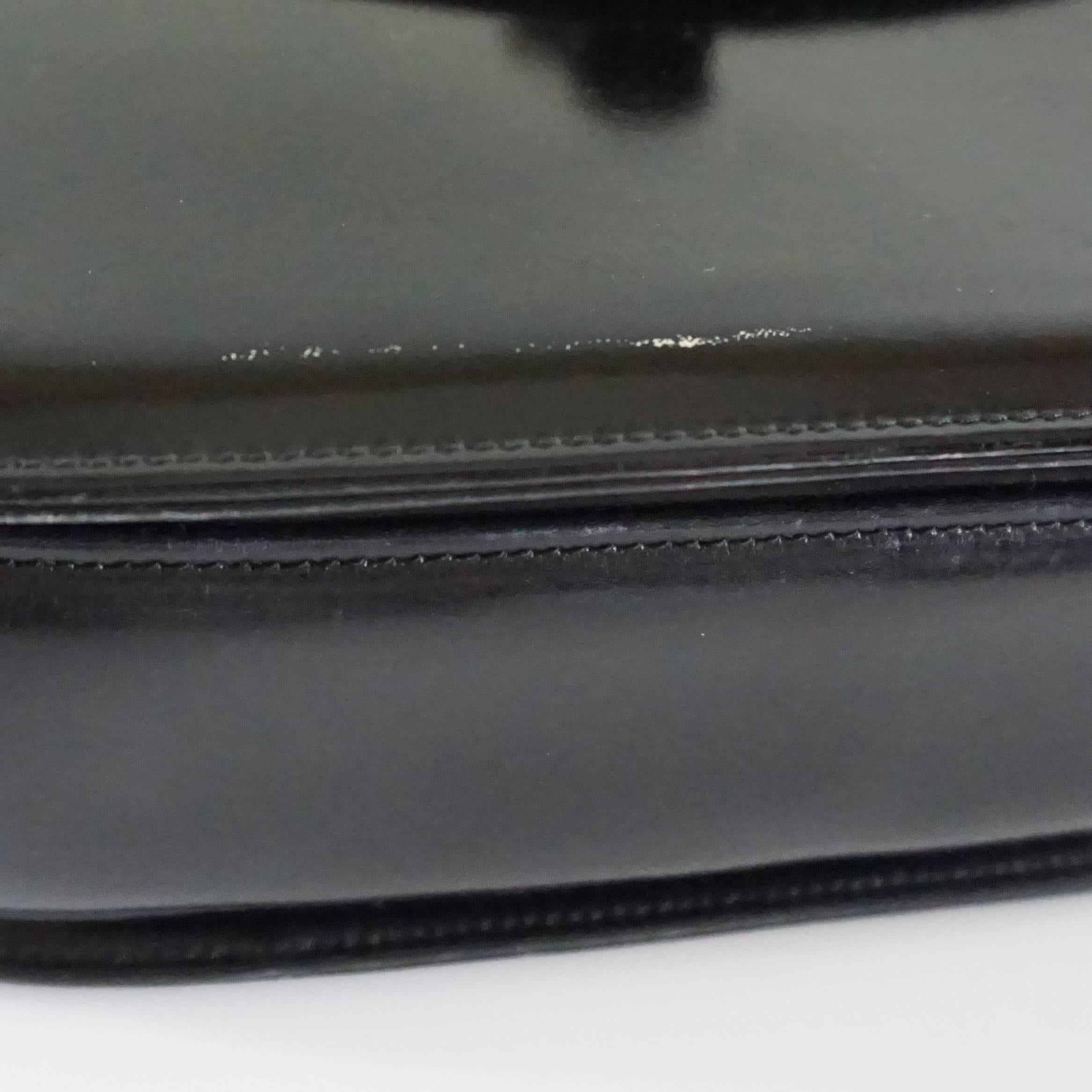 Gucci Black Leather Bamboo Handle Bag - 1950's - GHW 1