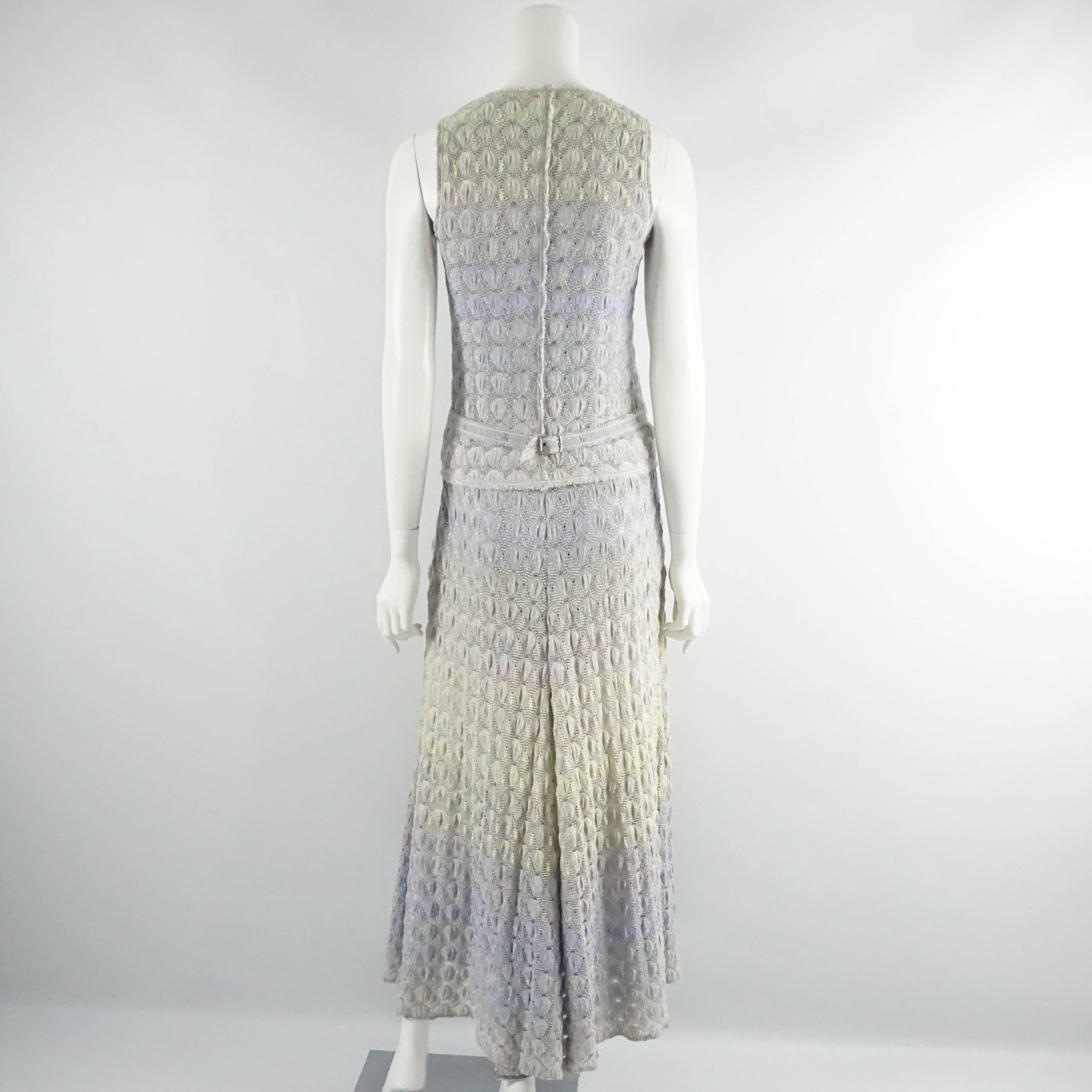 silver knitted dress