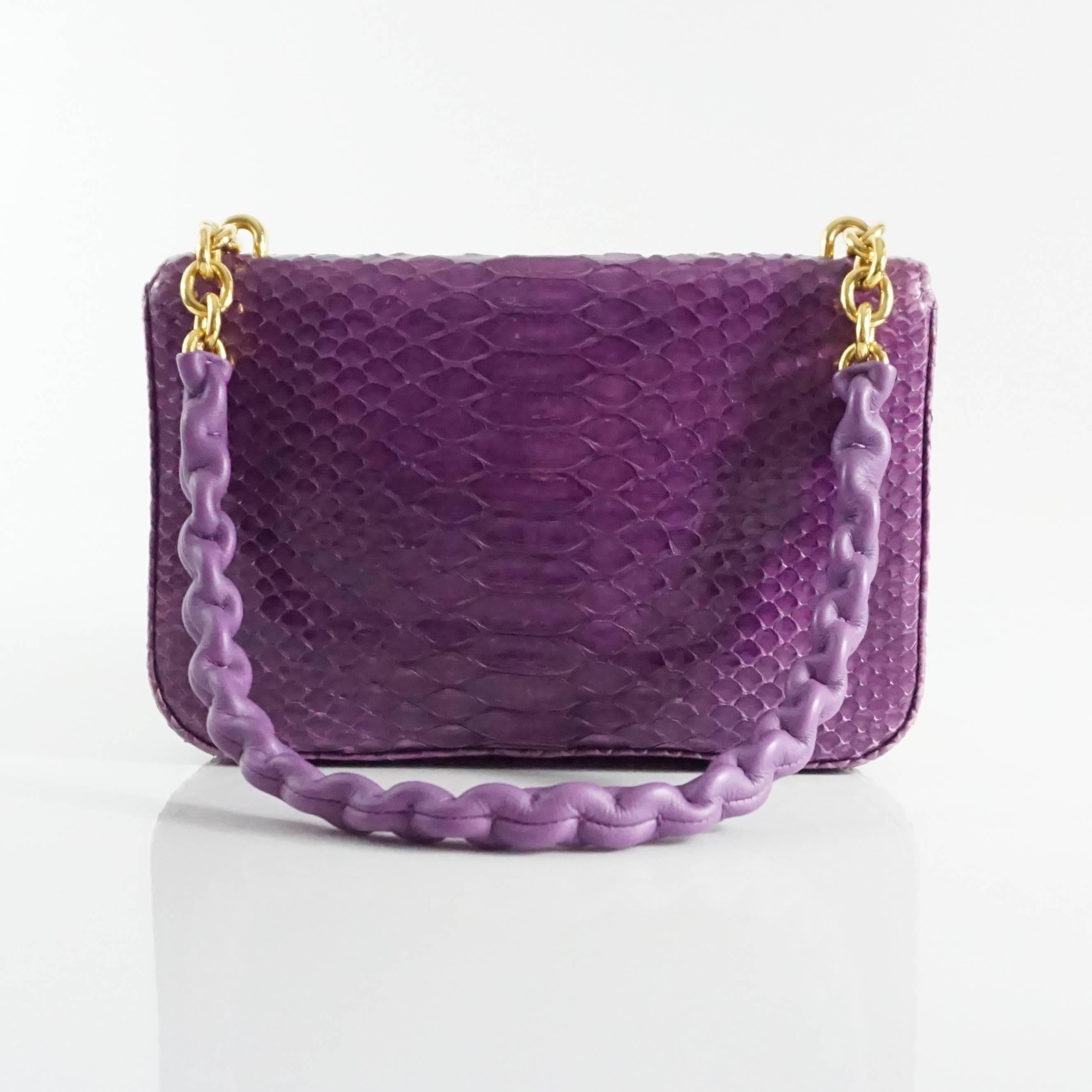 Lila Python Carine Shouder Tasche von Tom Ford  (Grau)