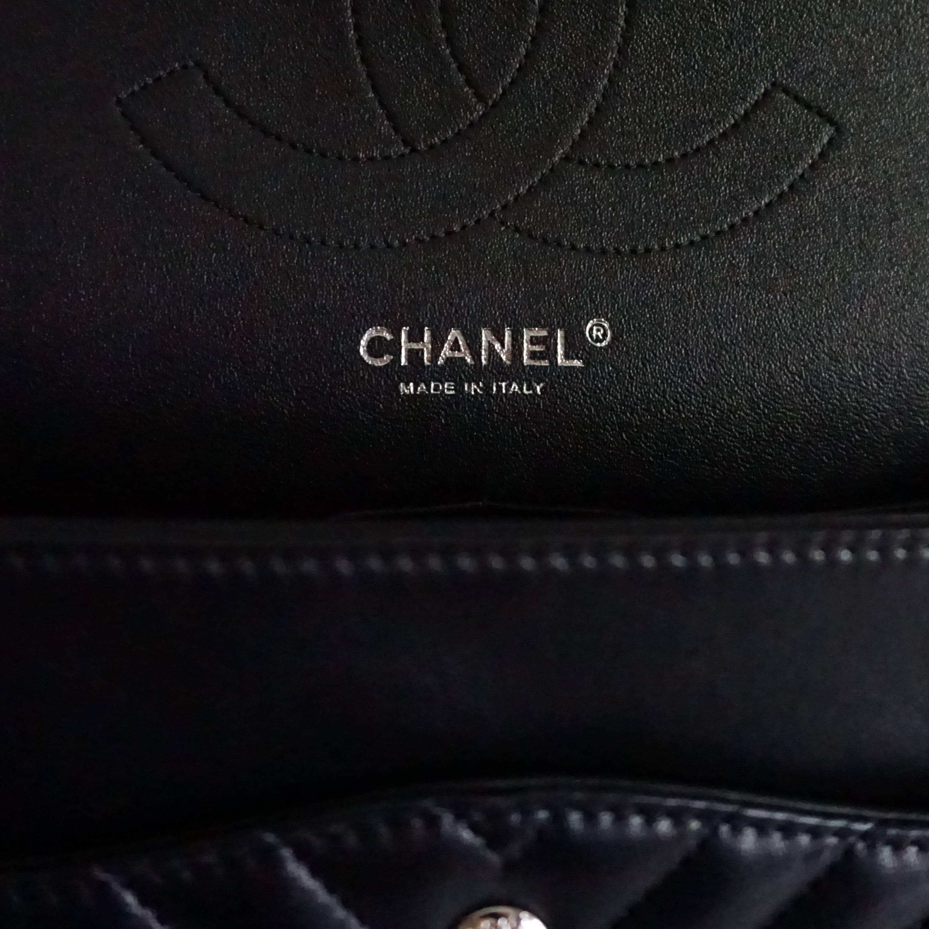 Chanel New Limited Edition So Black Chevon Jumbo Double Flap Bag - 2015/2016 2