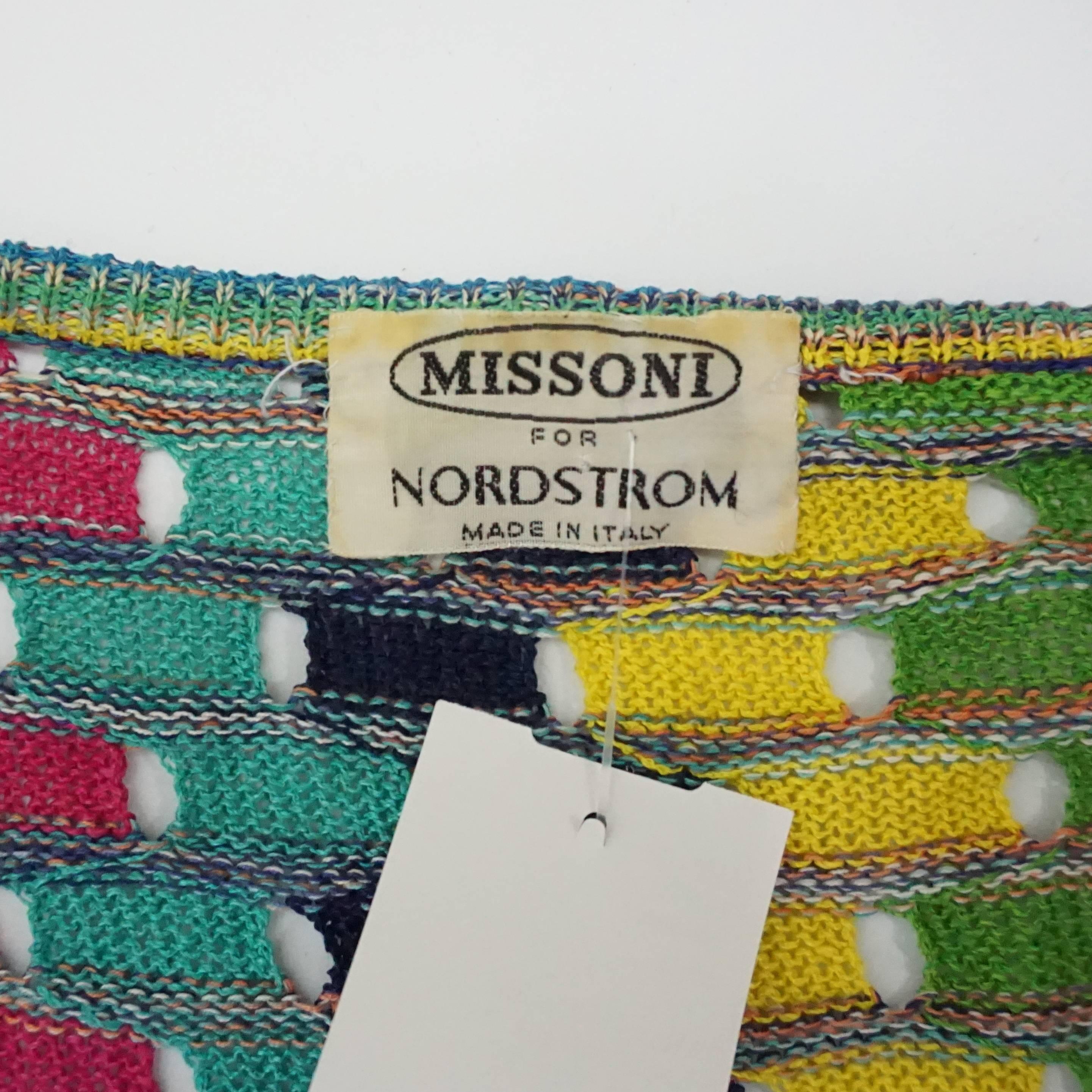 Missoni Multi Cotton Knit Vintage Sweater Set - M In Excellent Condition In West Palm Beach, FL