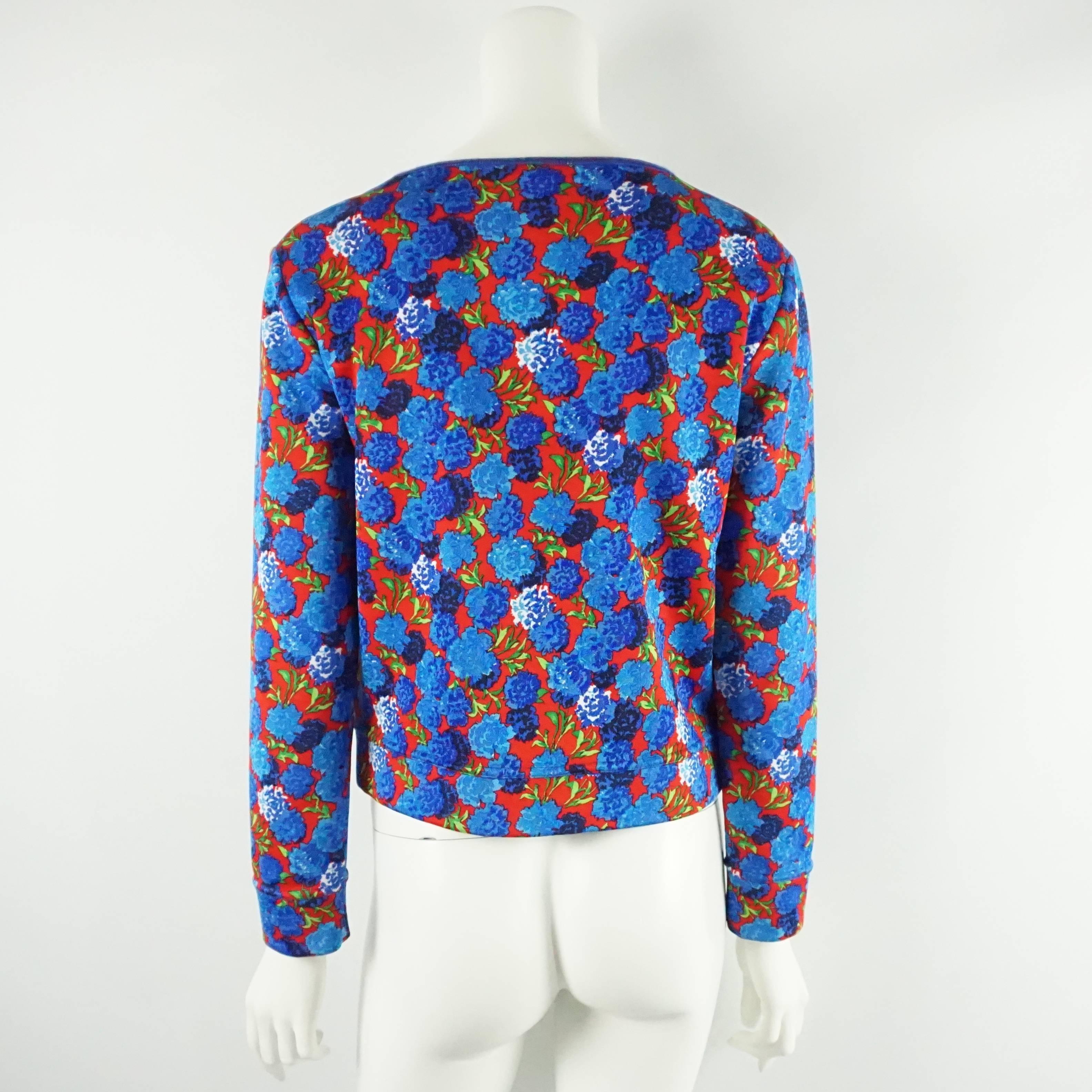 cotton-blend long-sleeve top