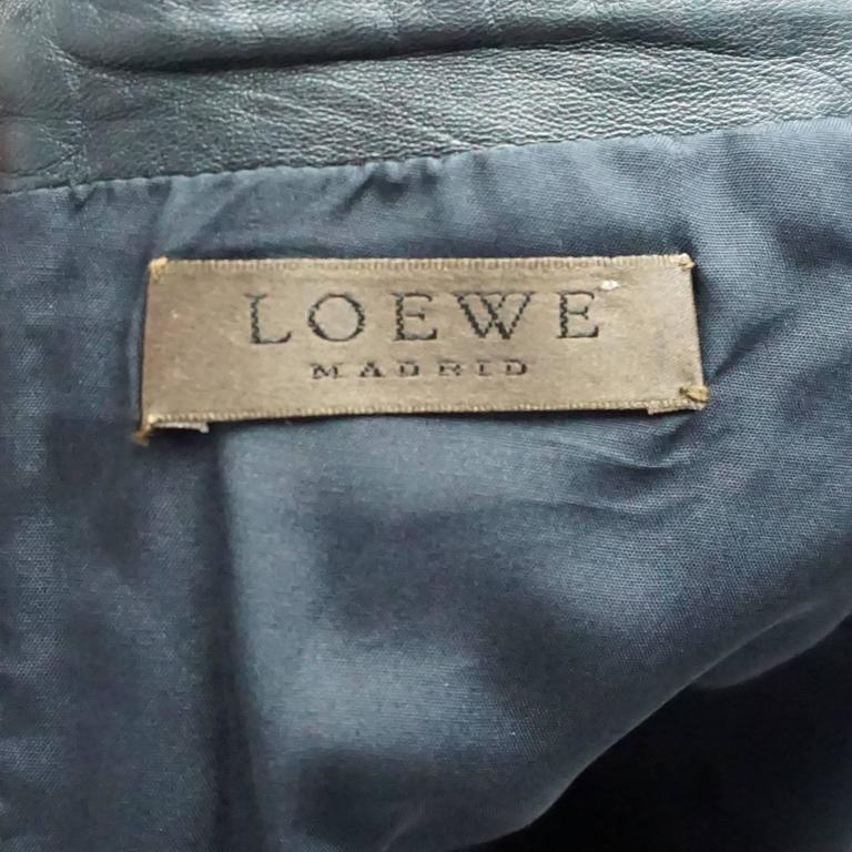 Loewe Black Leather Strapless Top - S - 1990's For Sale at 1stDibs