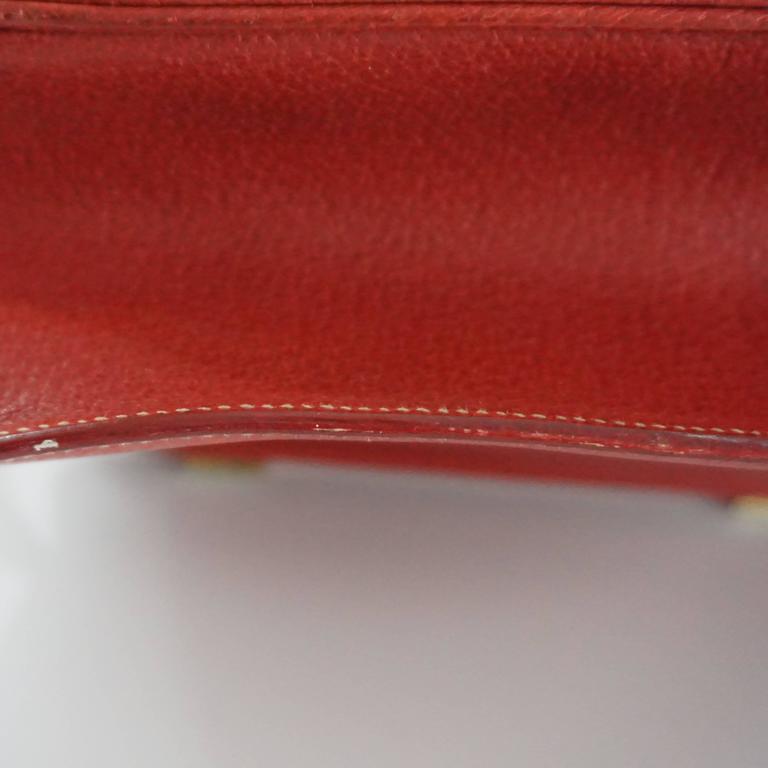 Gucci Red Leather Vintage Shoulder Bag - 1980's at 1stDibs