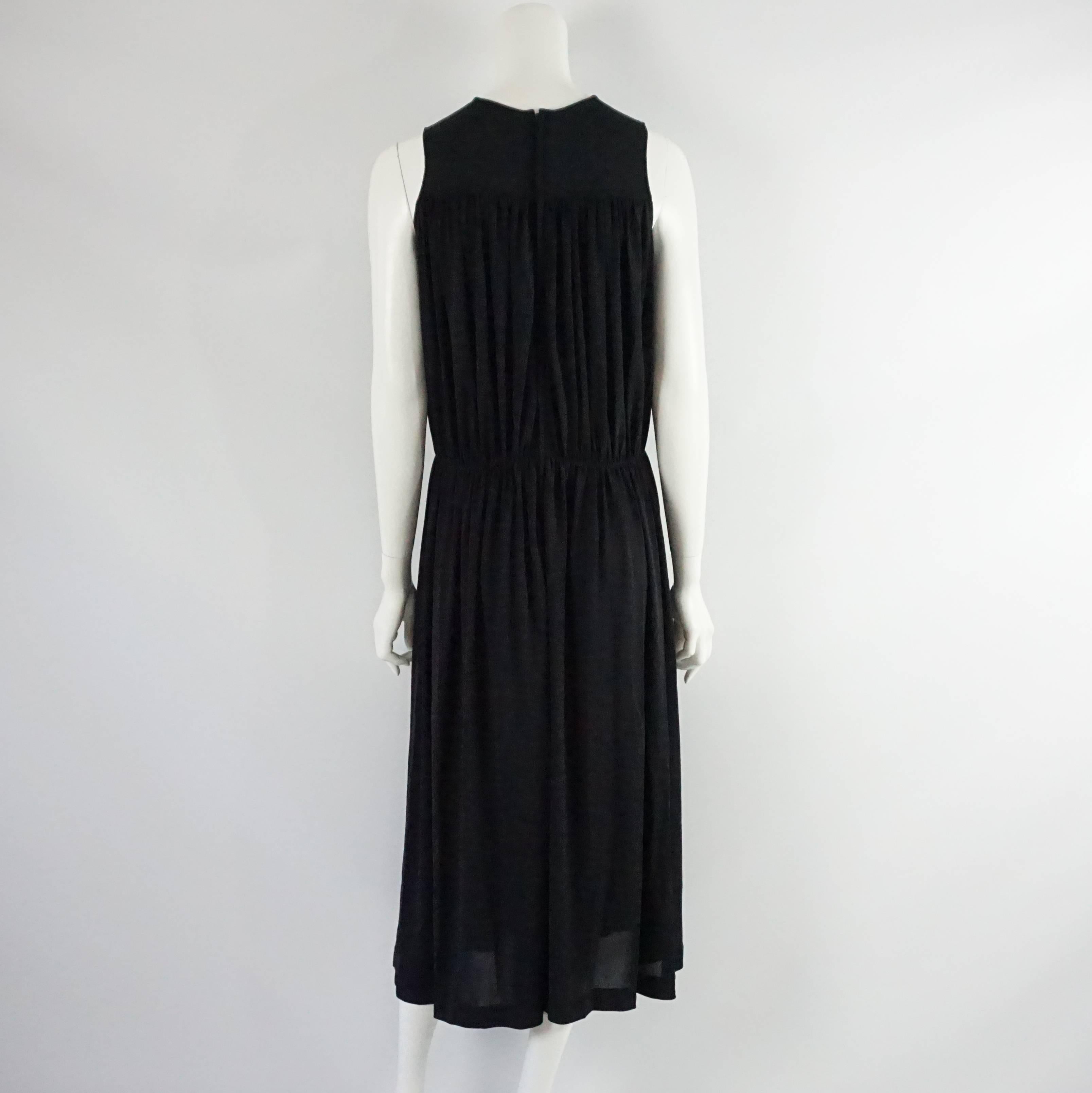 Comme de Garcons Black Sleeveless Silk Dress - M In Excellent Condition In West Palm Beach, FL
