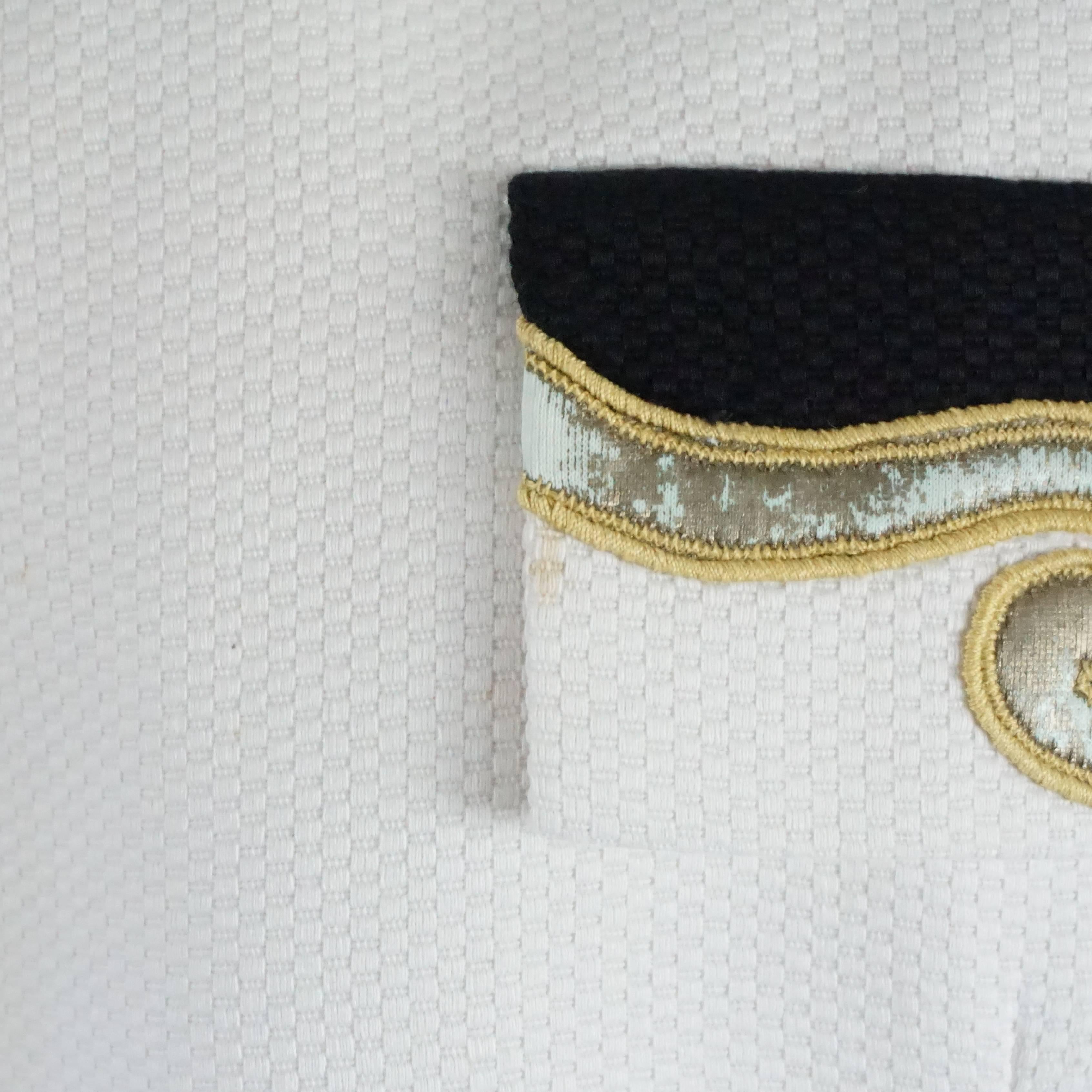 Veste brodée en coton blanc Pierre Balmain, Taille Medium, années 1990 en vente 3