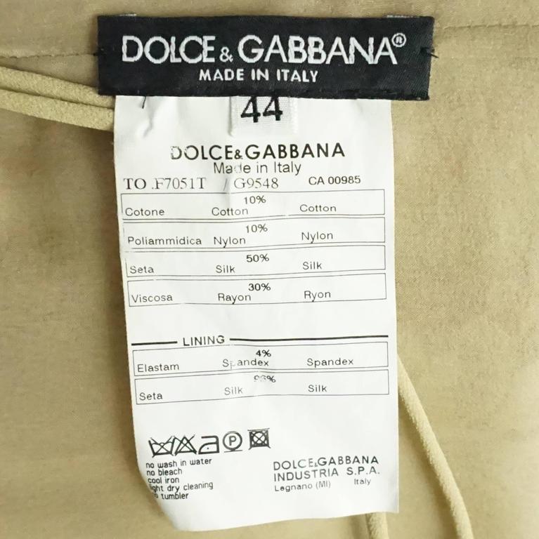 Dolce and Gabbana Tan and Ivory Lace Silk Blend Camisole and Bra - 44 ...