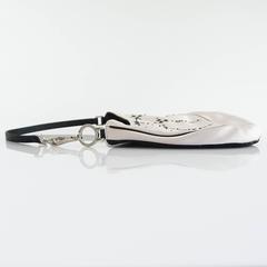 Prada Ivory Satin Baguette with Grommet and Sequins