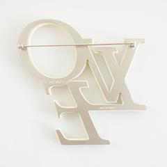 Marc Jacobs for Louis Vuitton Ivory Rhinestone Love Brooch