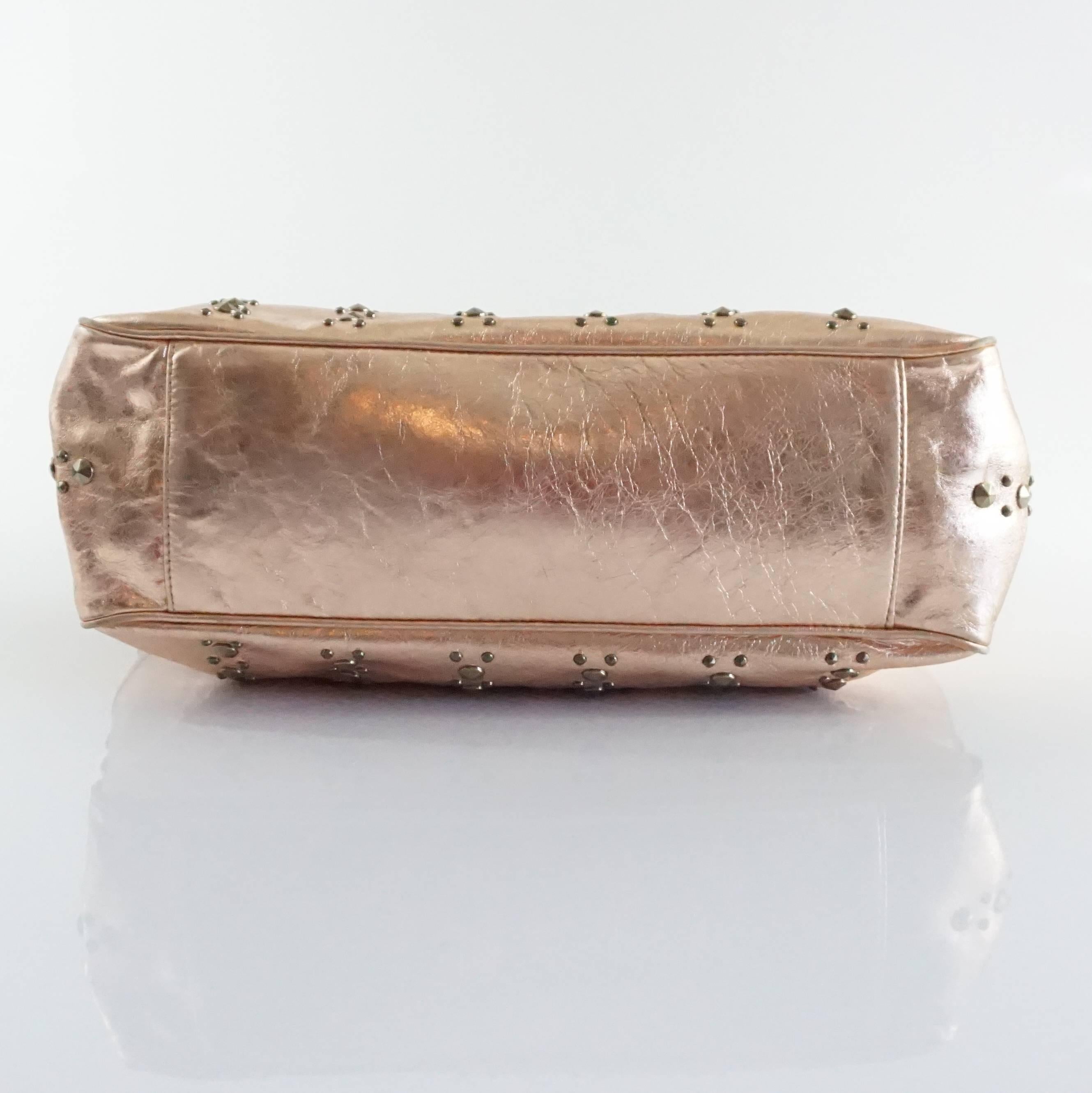 Isabella Fiore Bolso de Piel Oro Rosa con Ojales Marrón en venta