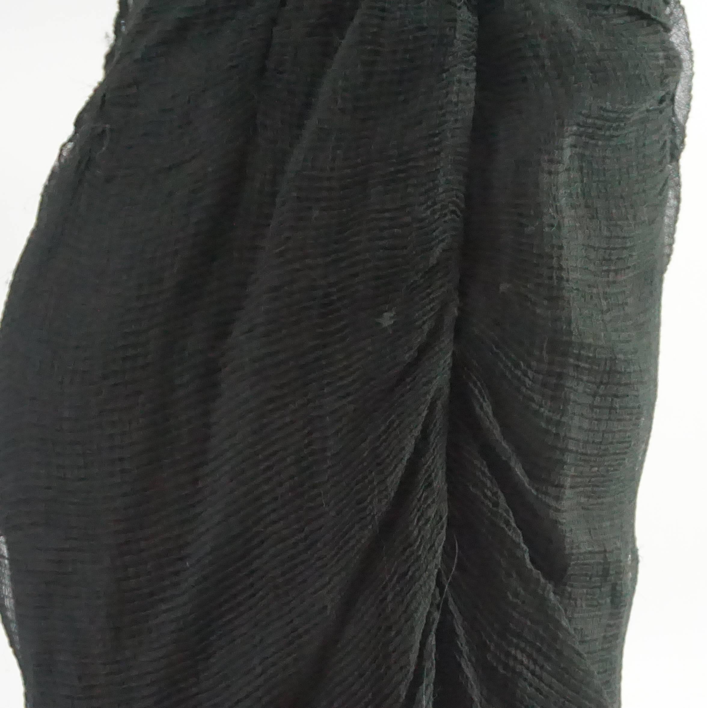 Chado Black Silk Chiffon Pants – 6 3
