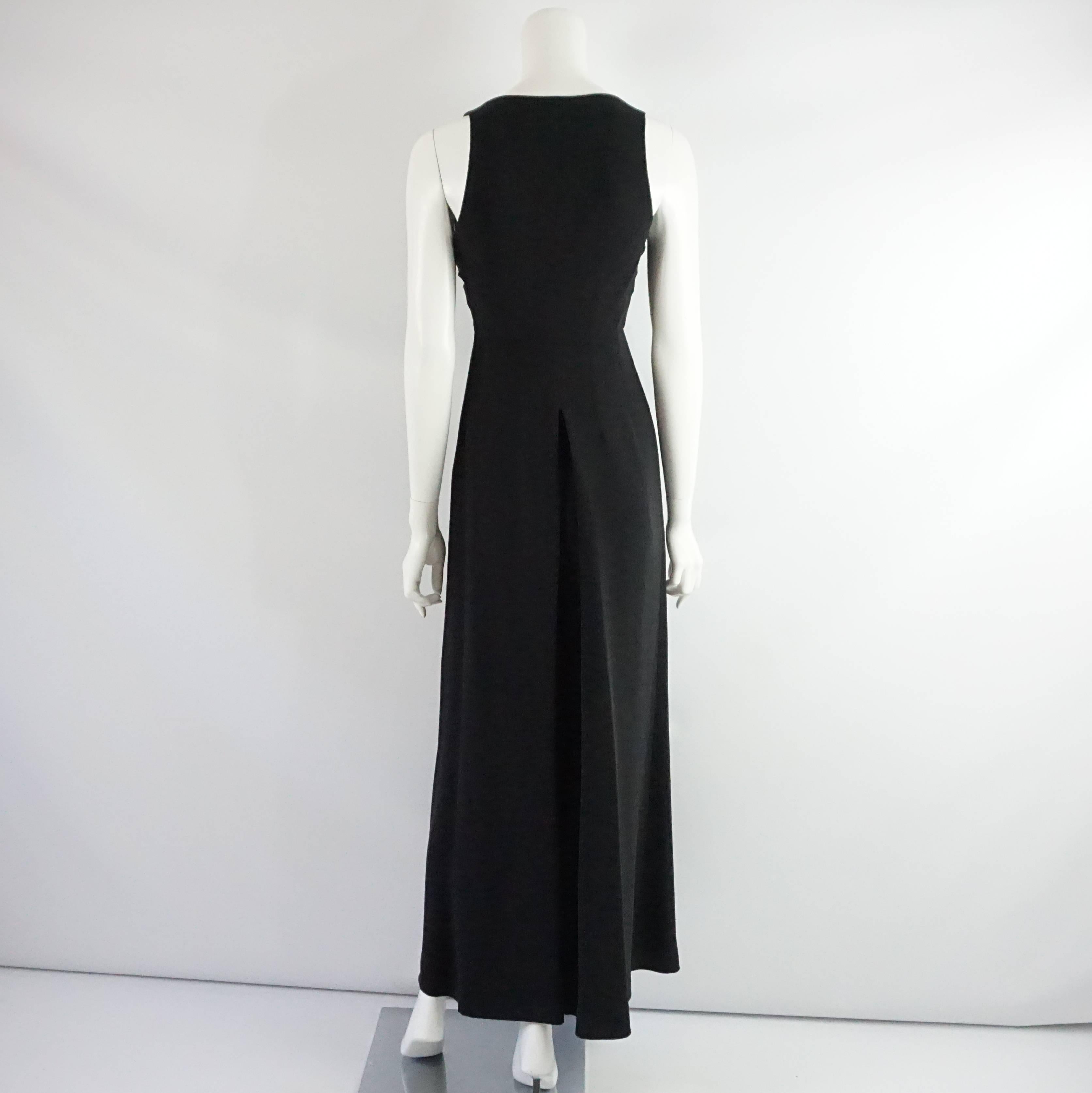 Valentino Black Pleated Palazzo Pant Jumpsuit – 6 In Excellent Condition In West Palm Beach, FL