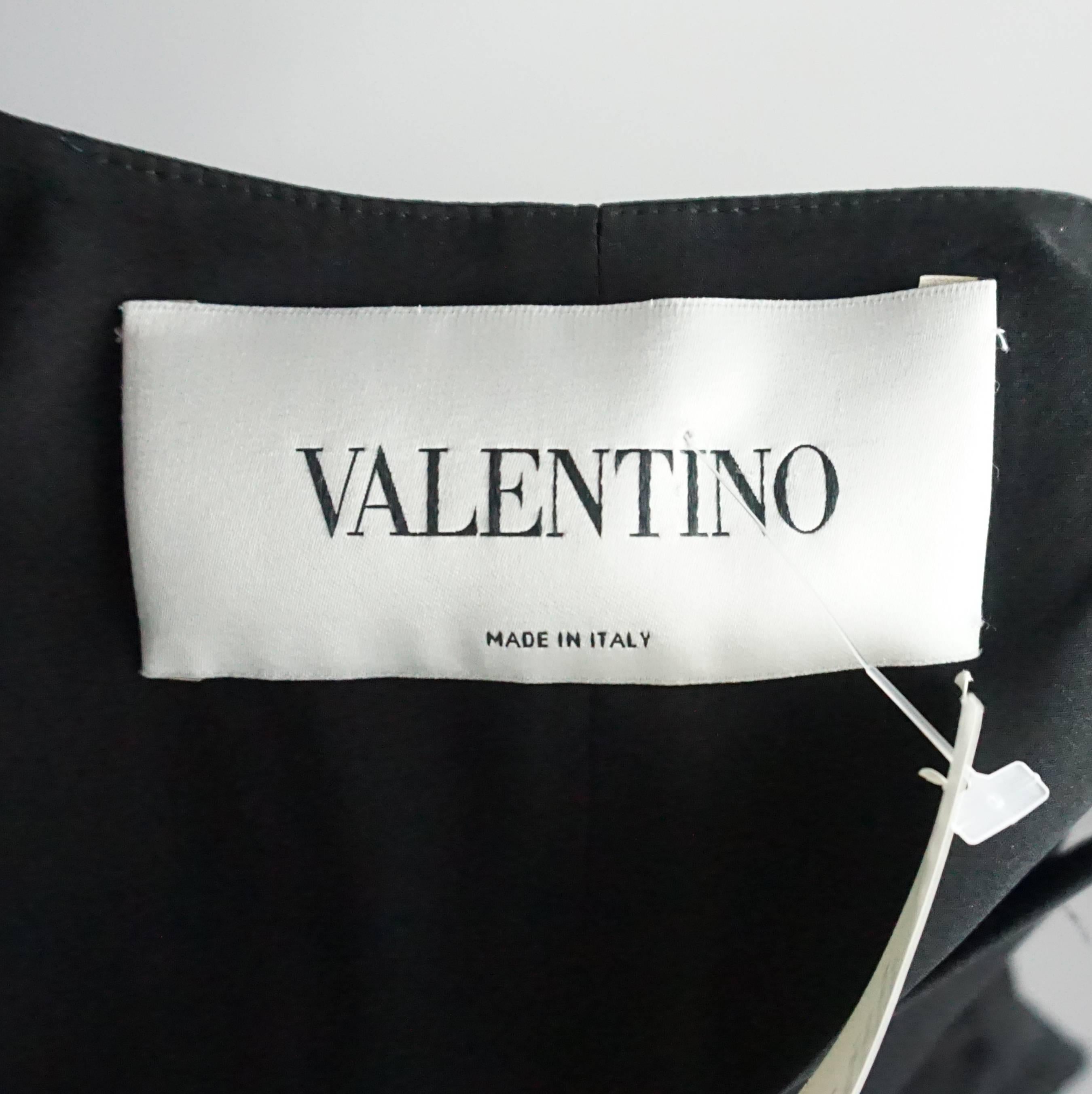 Valentino Black Pleated Palazzo Pant Jumpsuit – 6 2