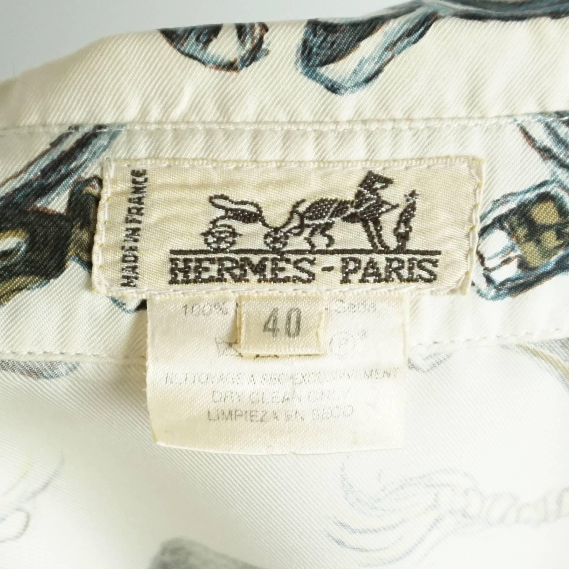 Women's Hermes Ivory Silk 