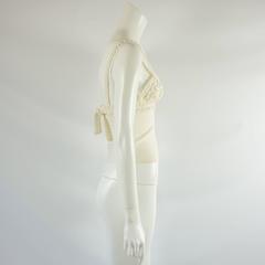 Valentino Ivory Knit Crochet Top