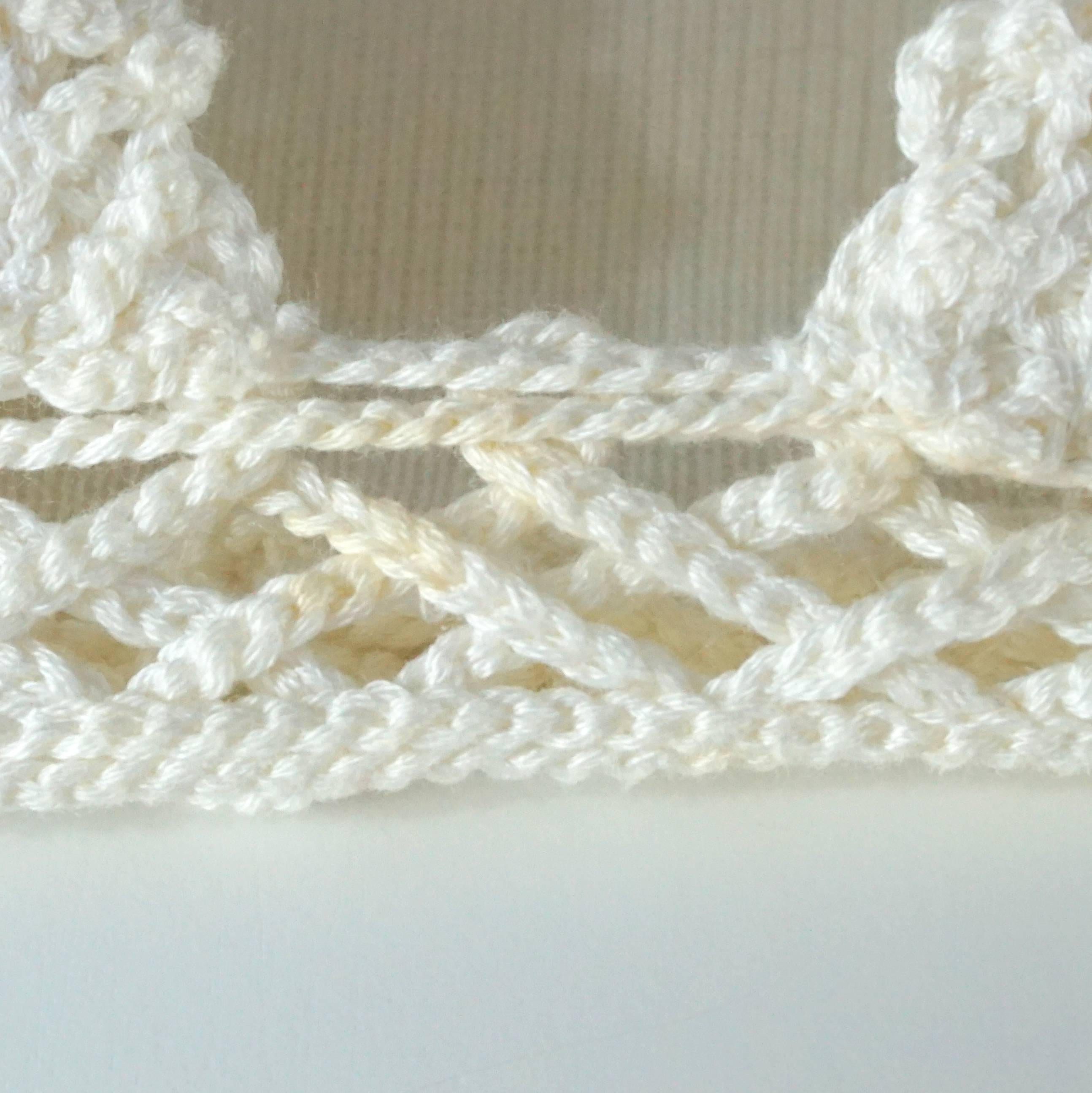 Women's Valentino Ivory Knit Crochet Top 