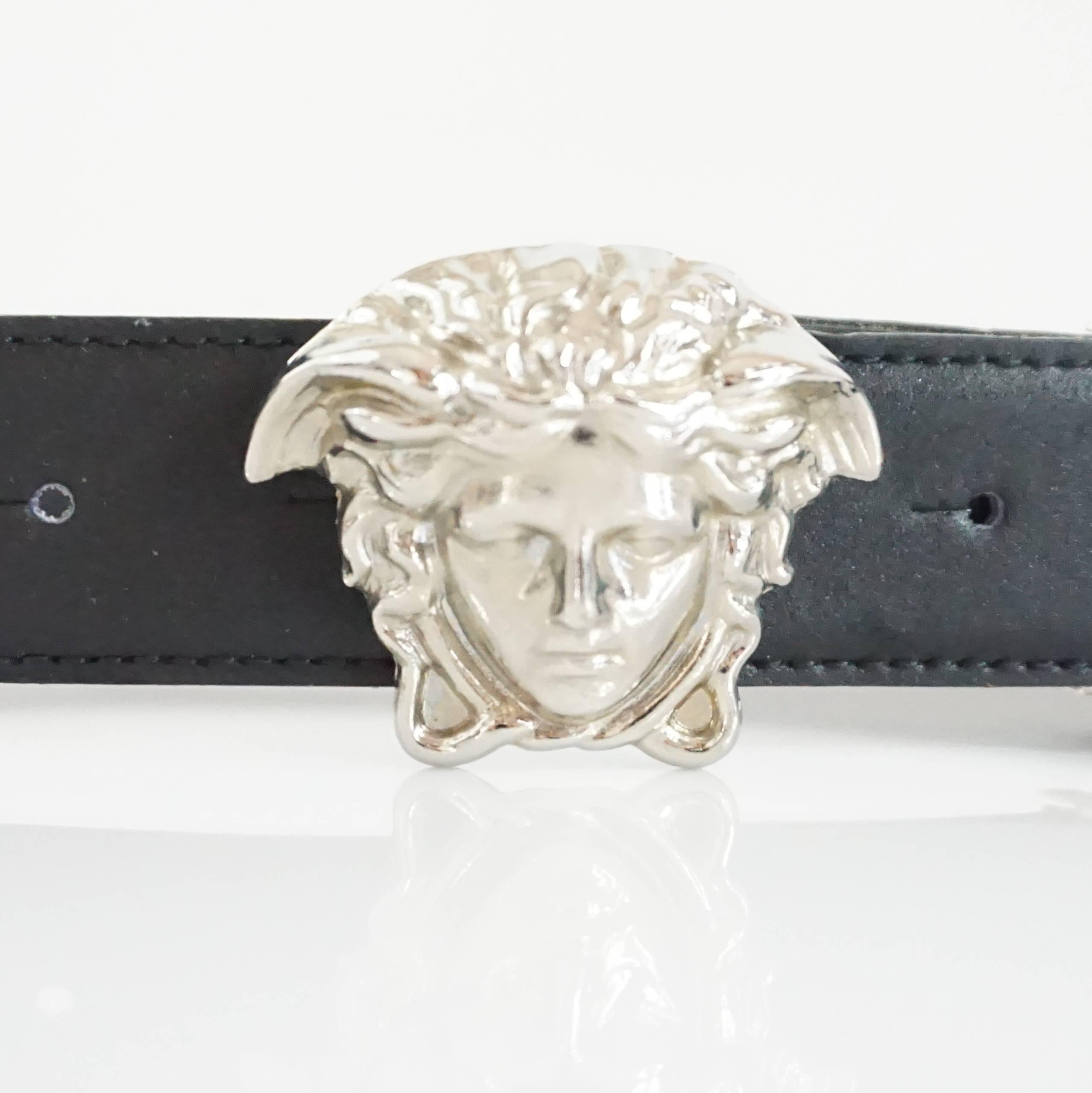 versace silver belt