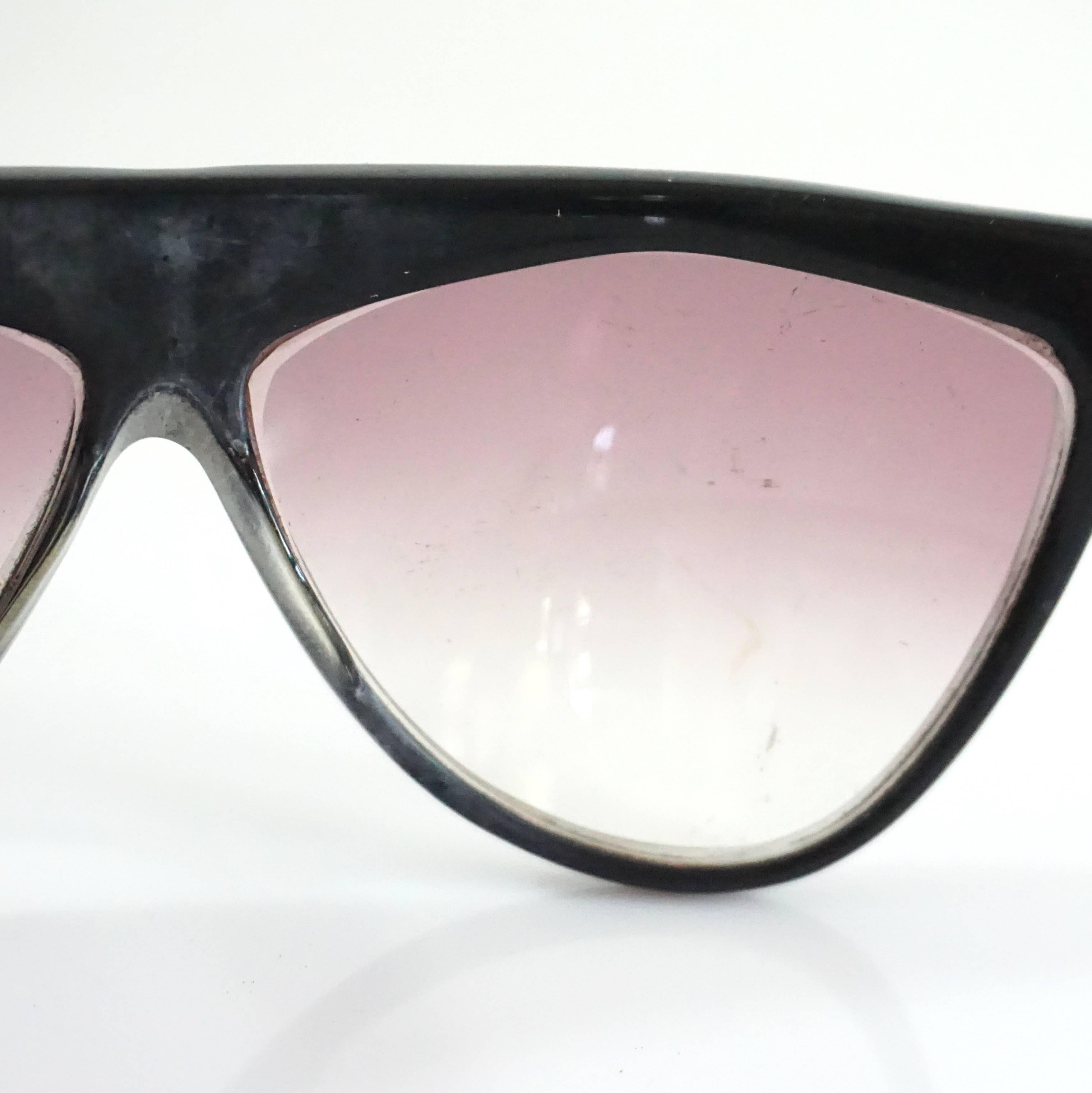 Laura Biagiotti Black Sunglasses with Red Detailing 2