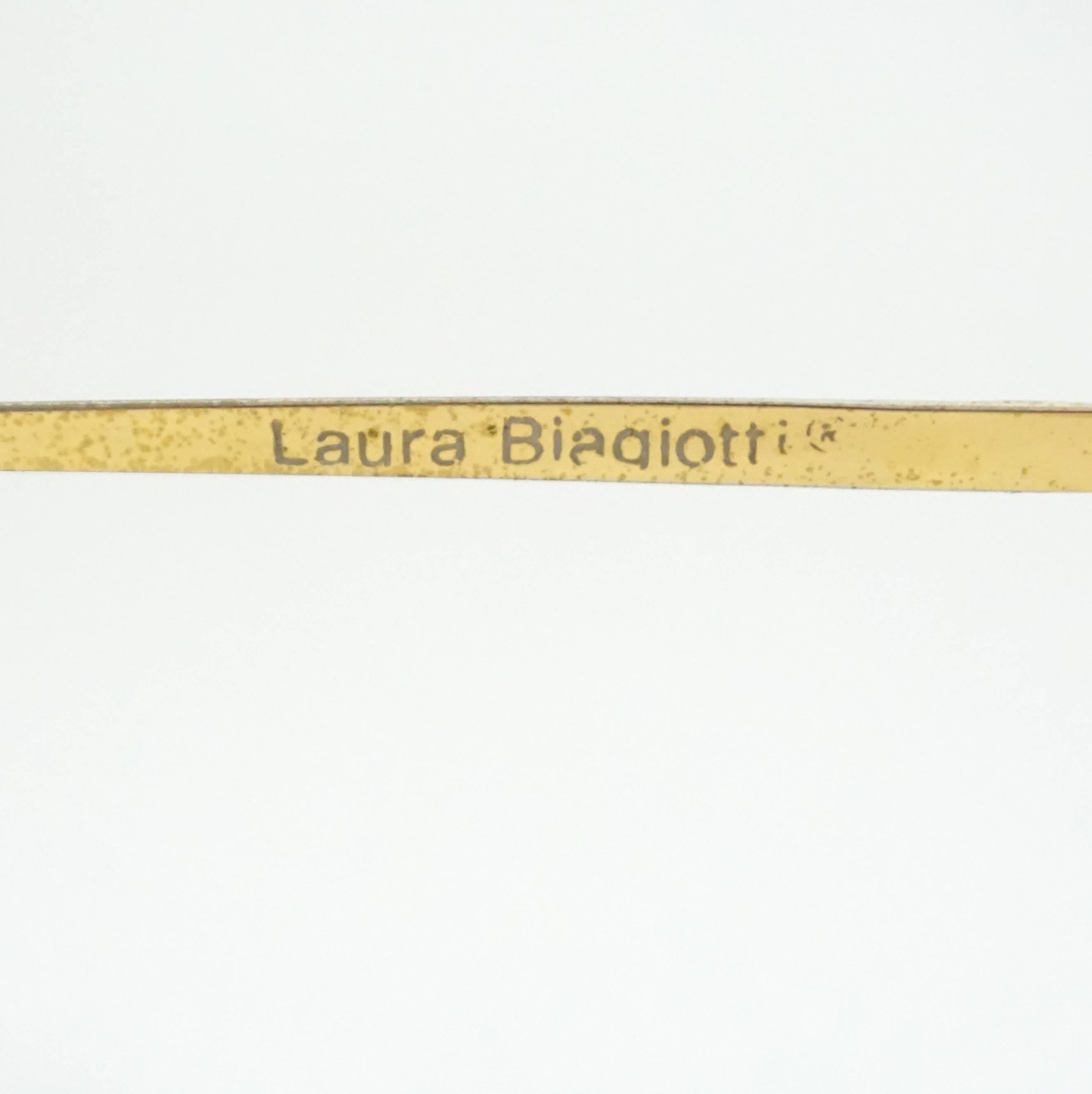 Große Laura Biagiotti-Gläser aus Gold und Silber Damen