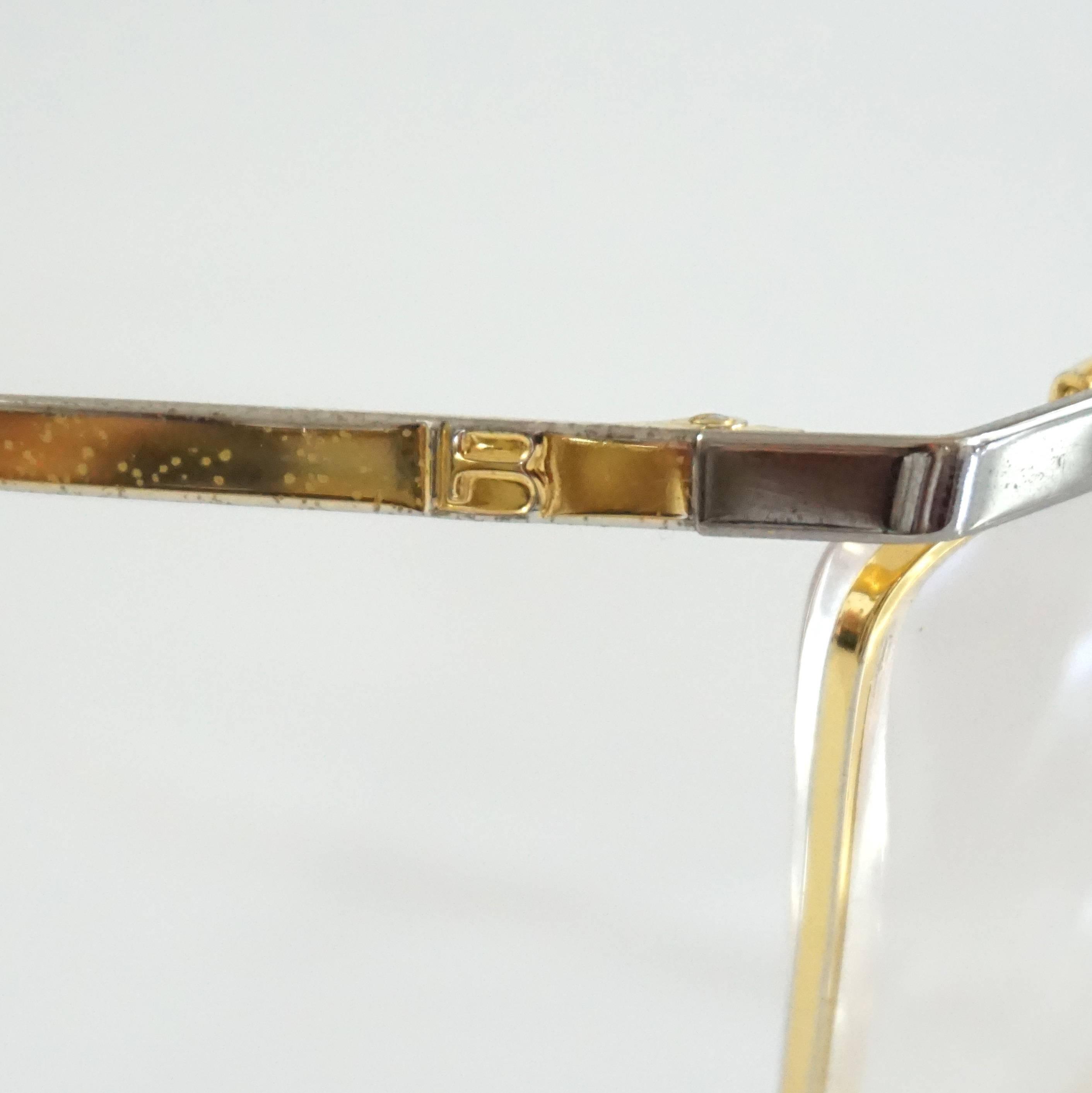 Women's Laura Biagiotti Gold and Silver Large Glasses