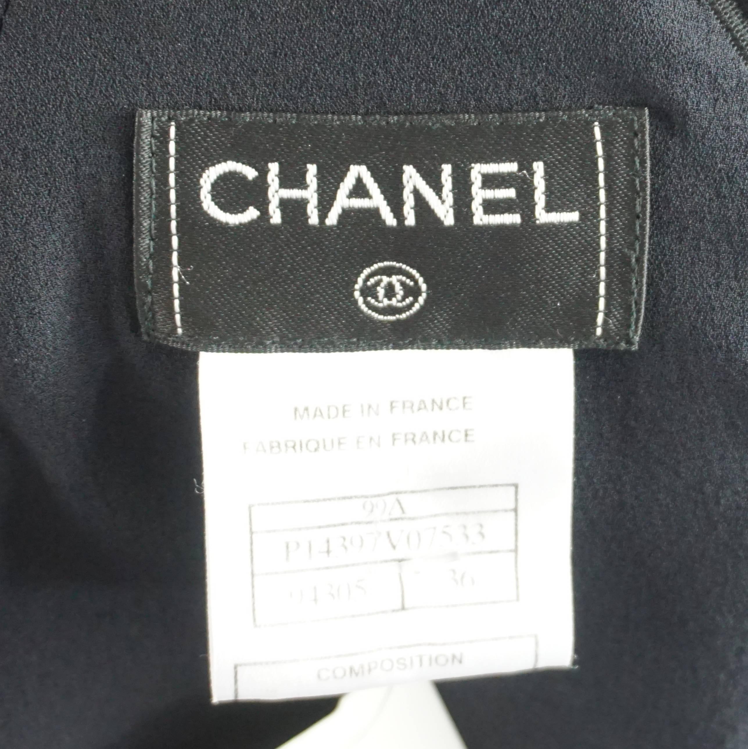 Chanel Black Silk Asymmetrical Long Flowing Skirt - 36 1