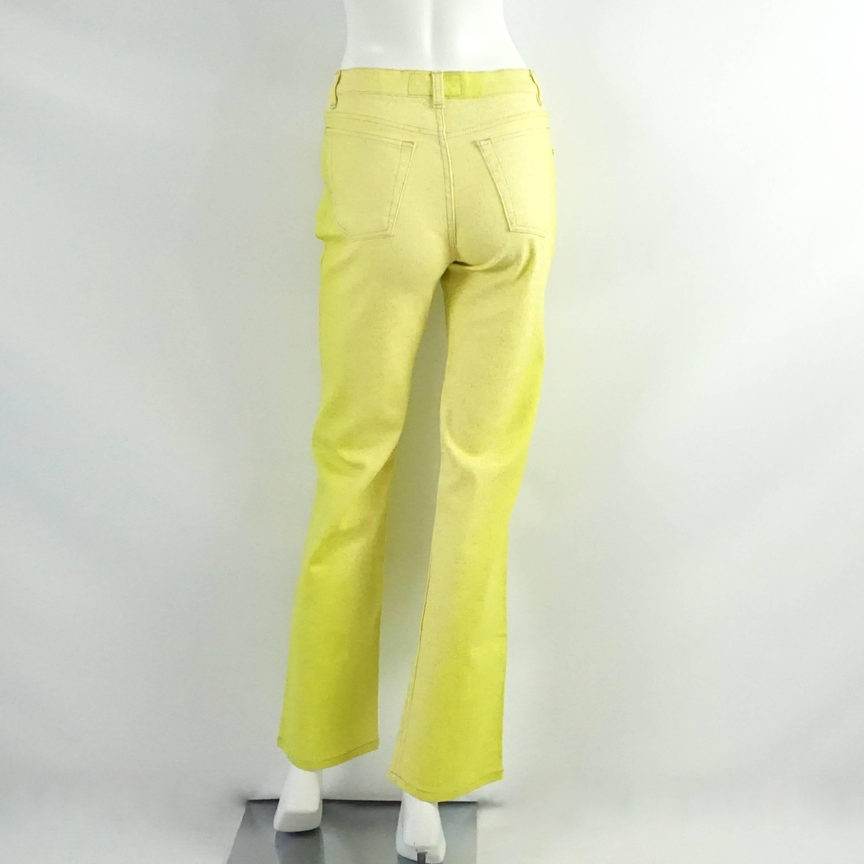 chartreuse jeans