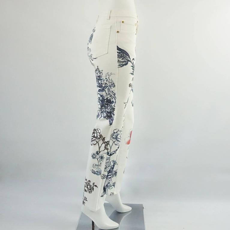 roberto cavalli white jeans