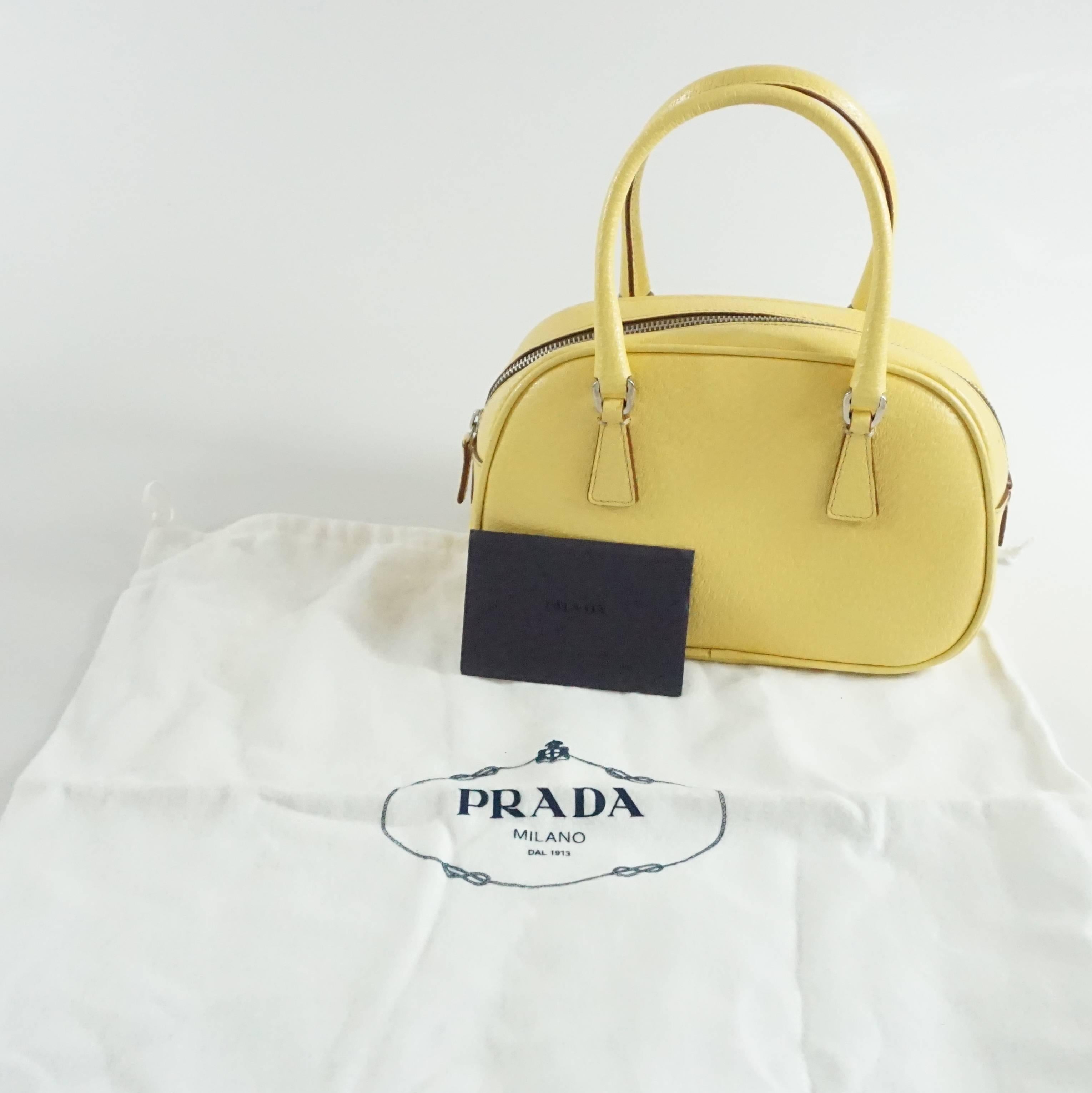 Prada Yellow Leather Mini Bag  3