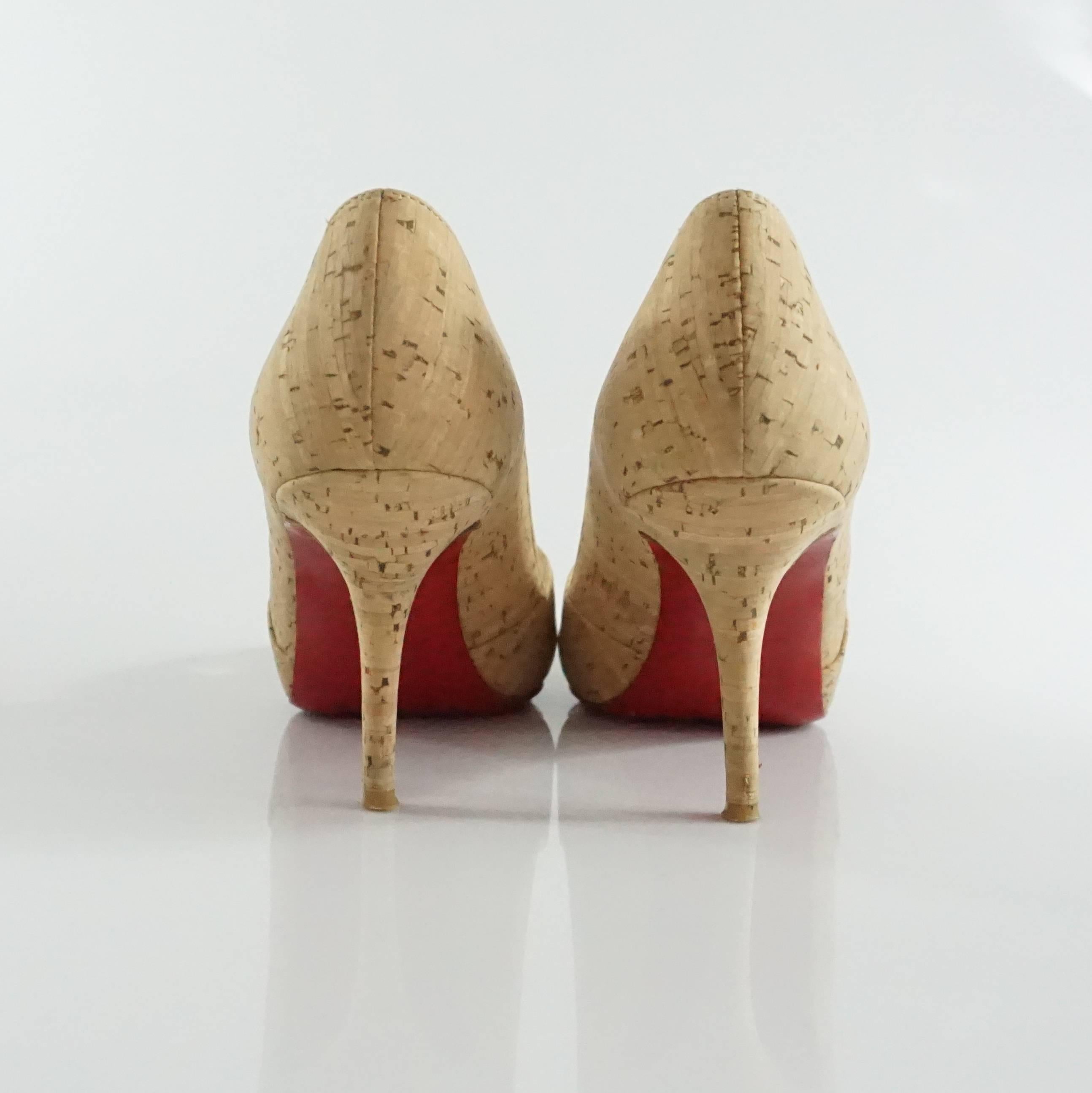 cork heels pumps