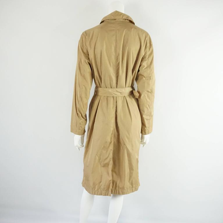 Prada Tan Trench and Rain Coat - 42 For Sale at 1stDibs