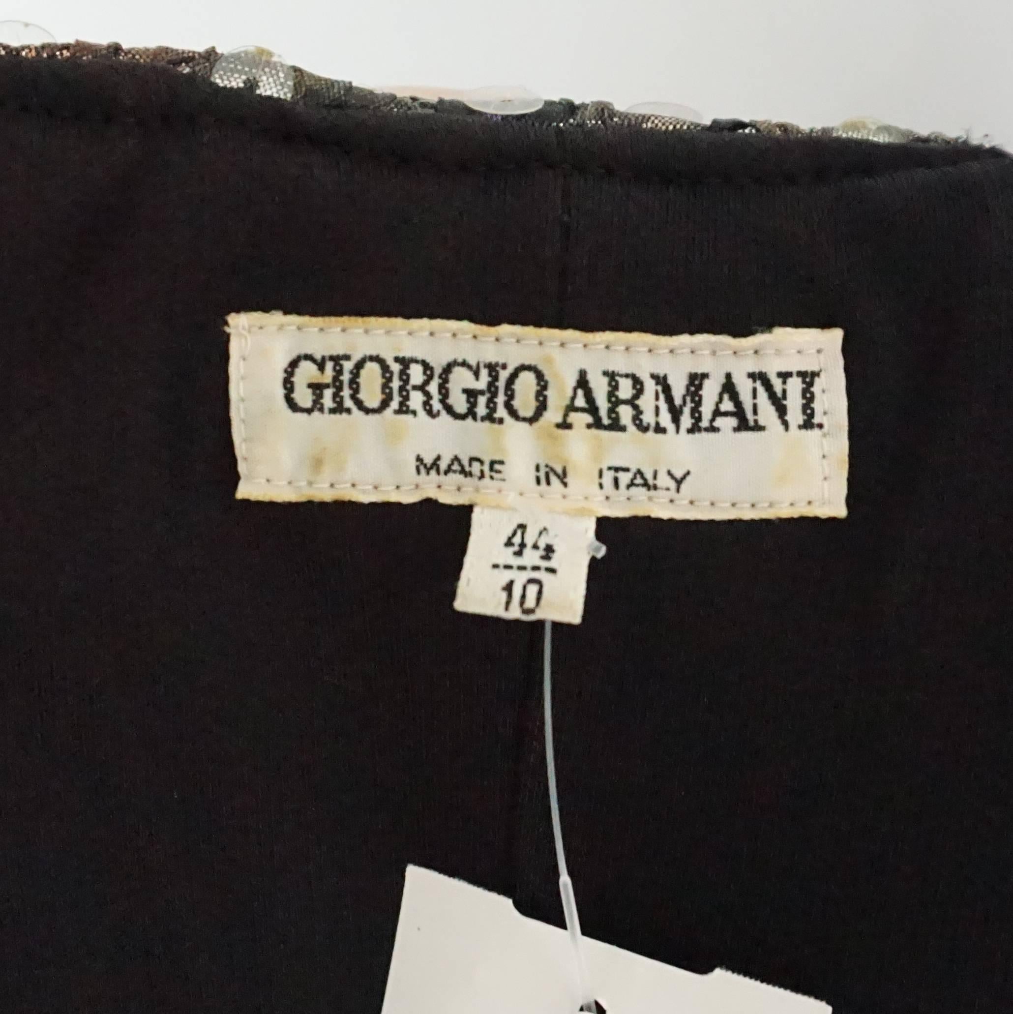 Giorgio Armani Multi Metallic Brocade Evening Jacket-44/10 - Circa 90's In Excellent Condition In West Palm Beach, FL