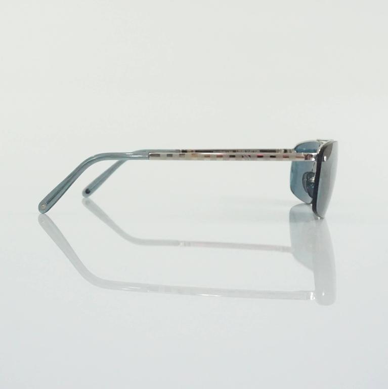 Louis Vuitton Silver Frameless Rectangular Sunglasses at 1stDibs