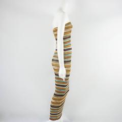 Missoni Multi Striped Knit Strapless Maxi Dress - S