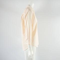 Louis Vuitton Peach Cotton Top with Removable Lace Collar - 38