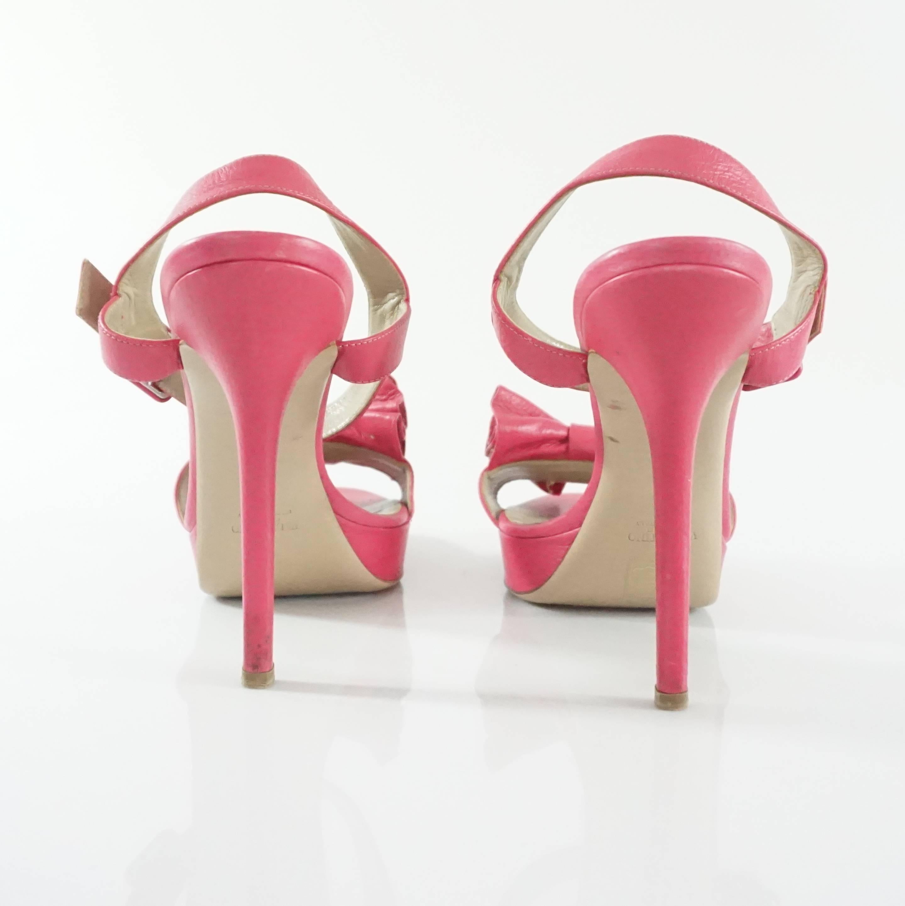 valentino pink bow heels