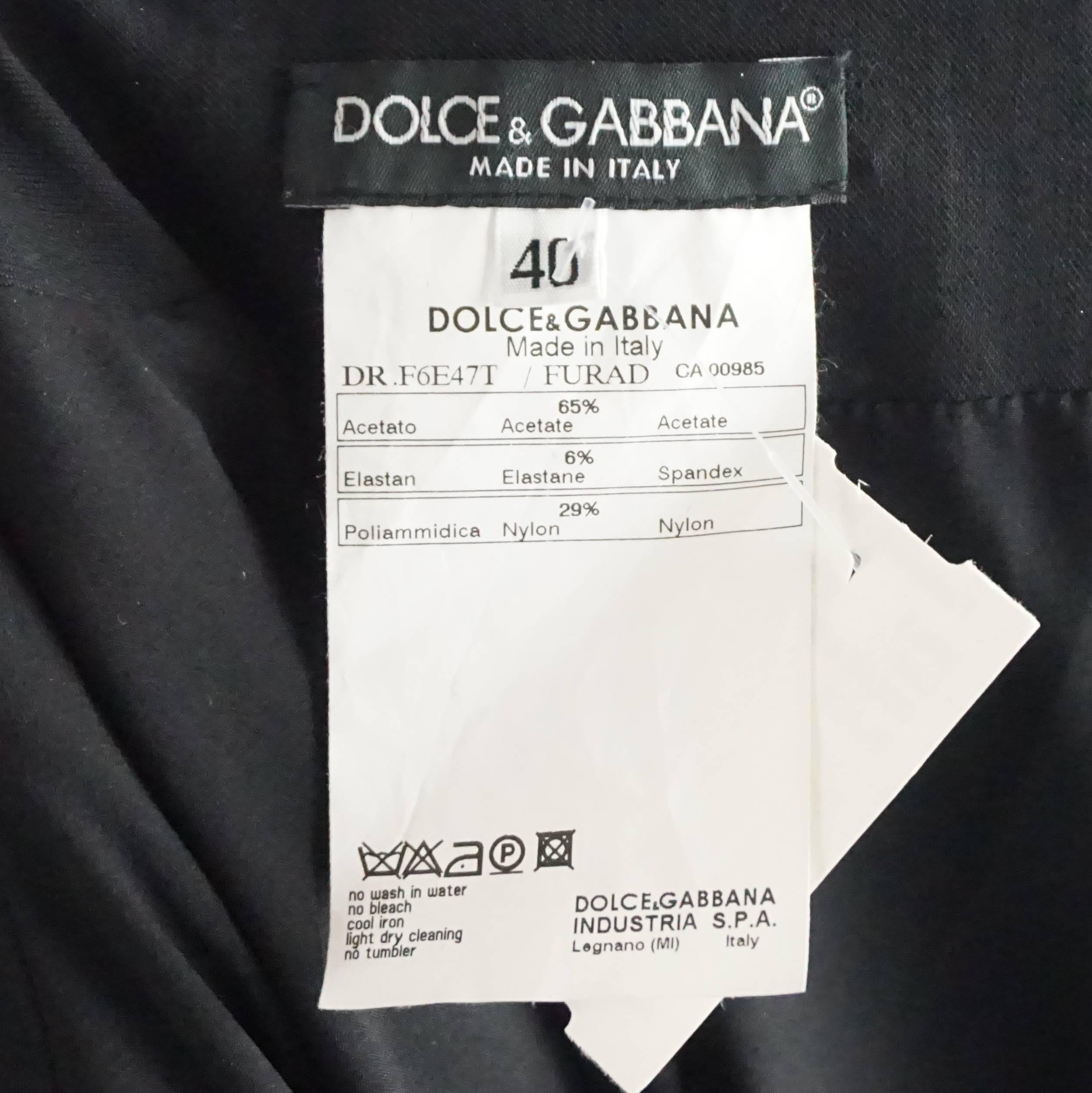 Women's Dolce & Gabbana Black Tail Coat - 40