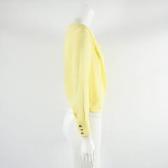 Versace Yellow Silk Blouse with Lace Tank Top - 40 - 1990's