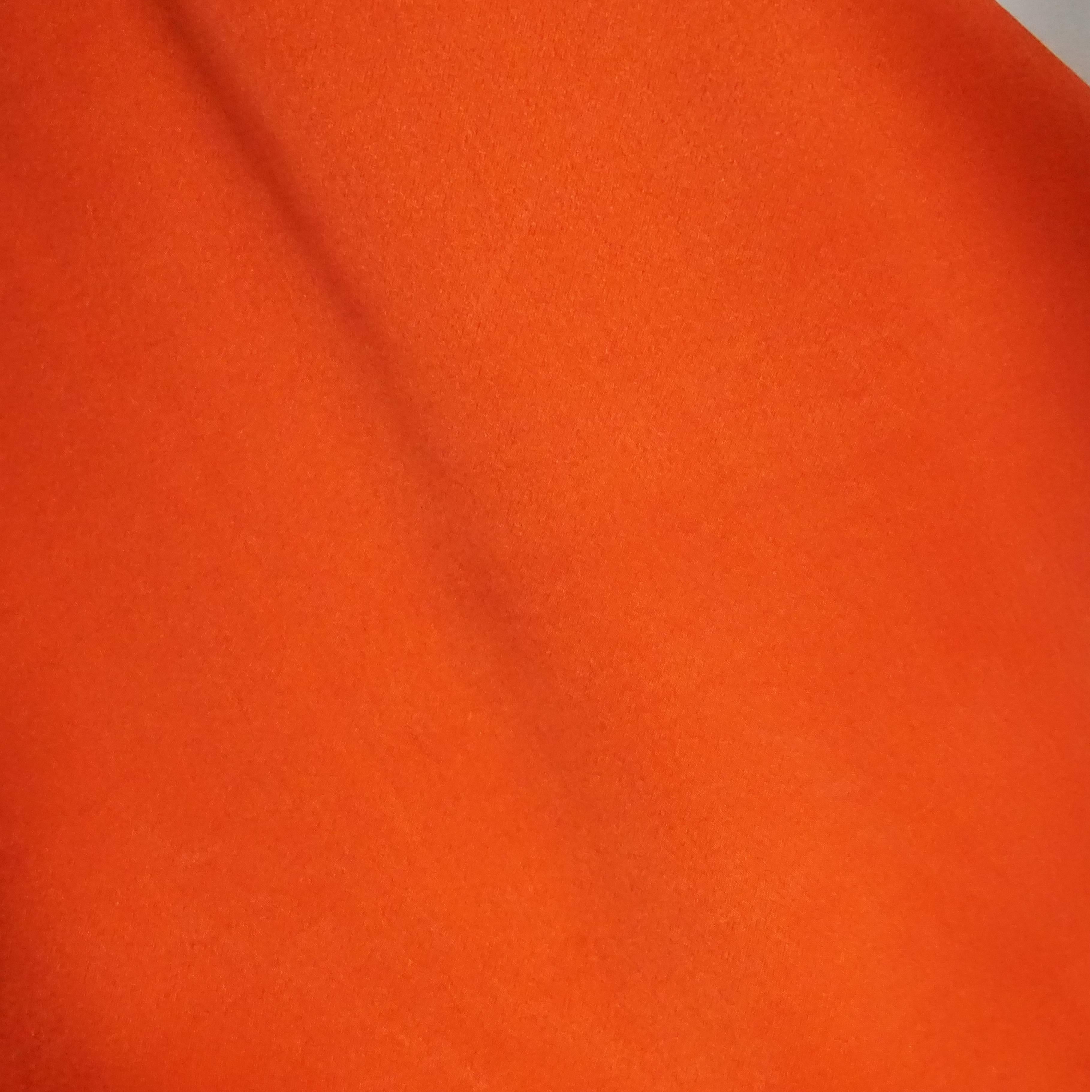 Lanvin Orange Silk Halter Top with Fringe - 38 In Good Condition In West Palm Beach, FL