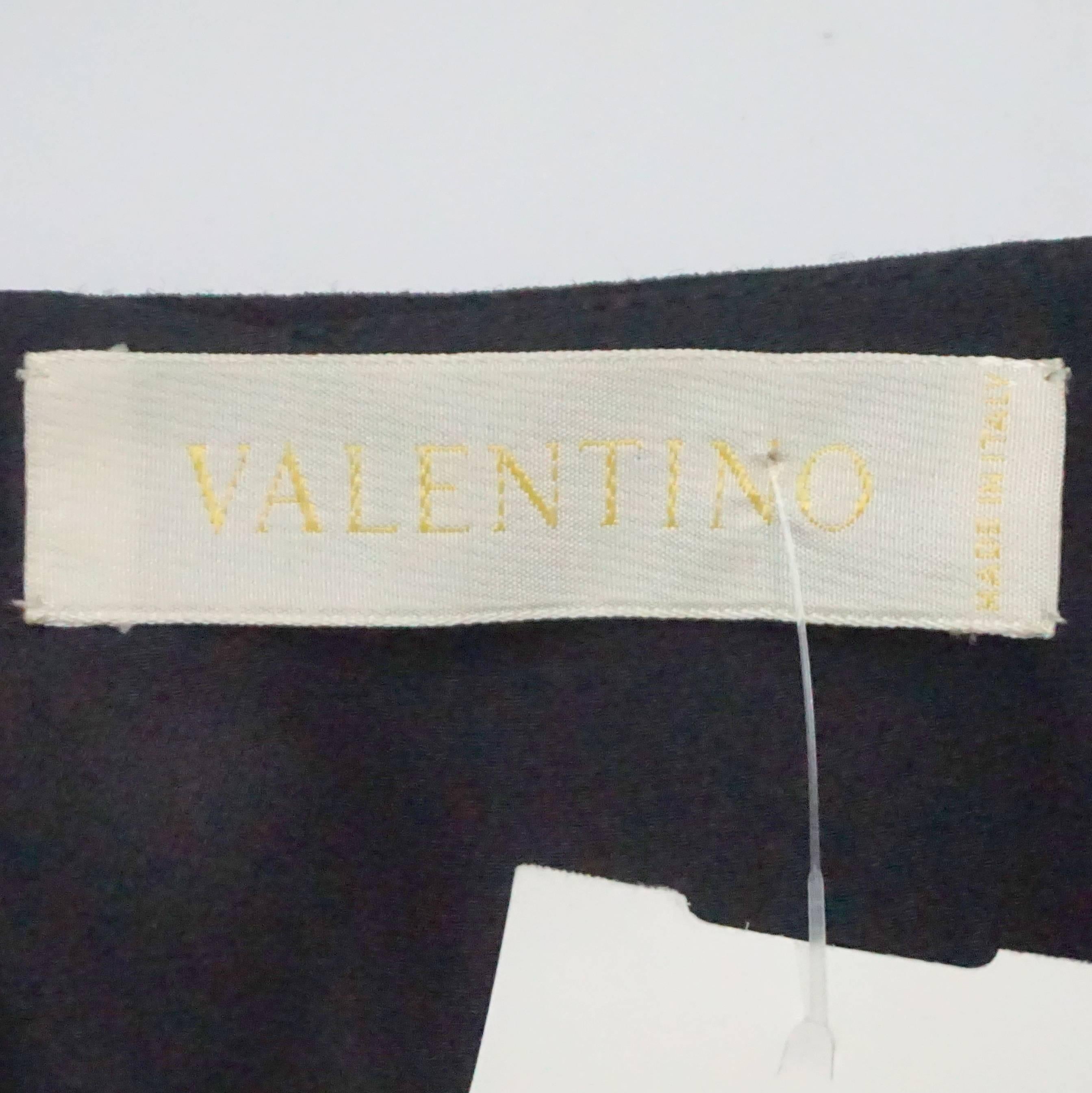  Valentino Black Wool Sleeveless Dress with Draped Neck – 8 1