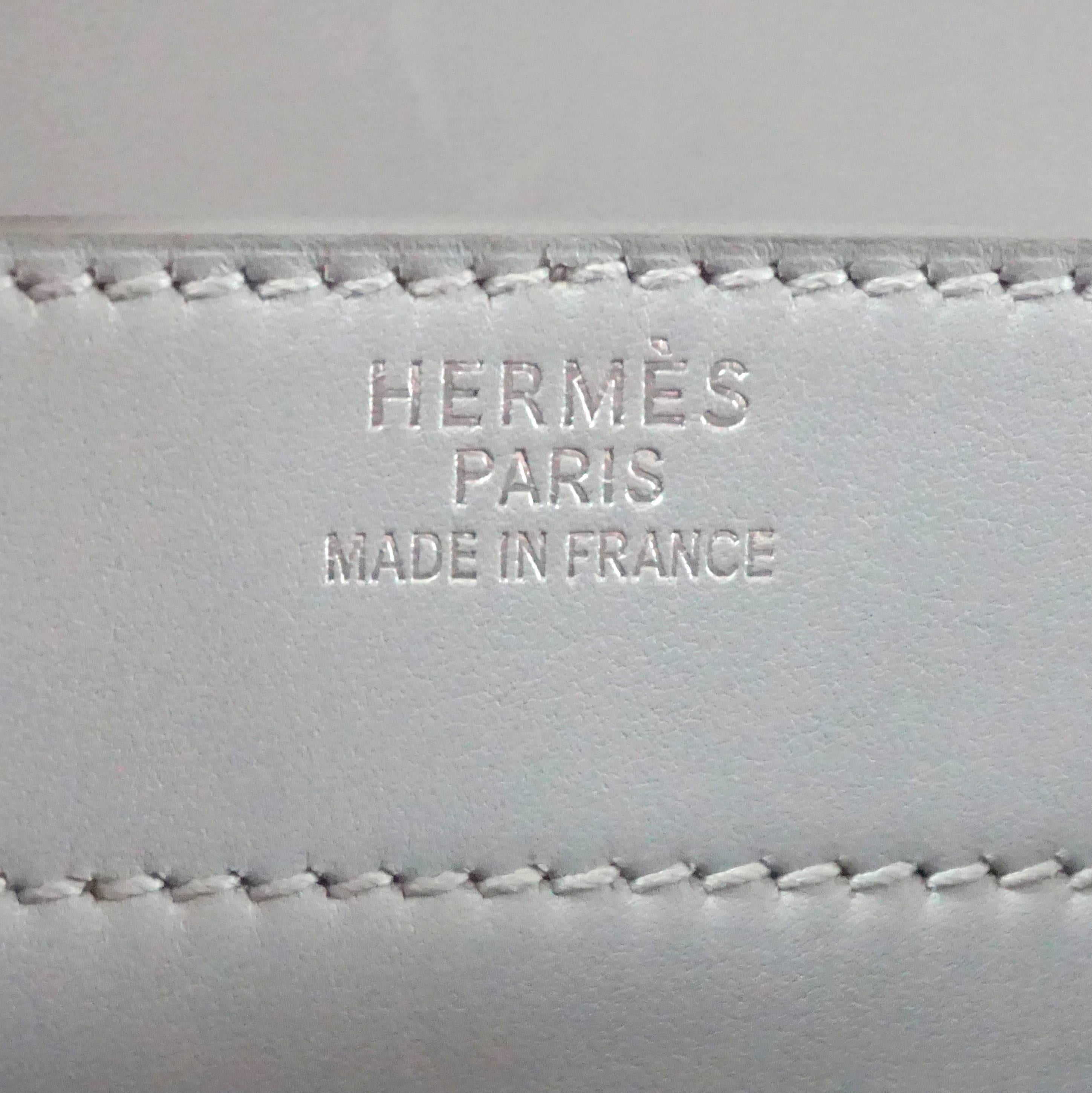 Hermes Ciel Grey Kidskin 35cm Sac a Depeche -  SHW - 2001 1