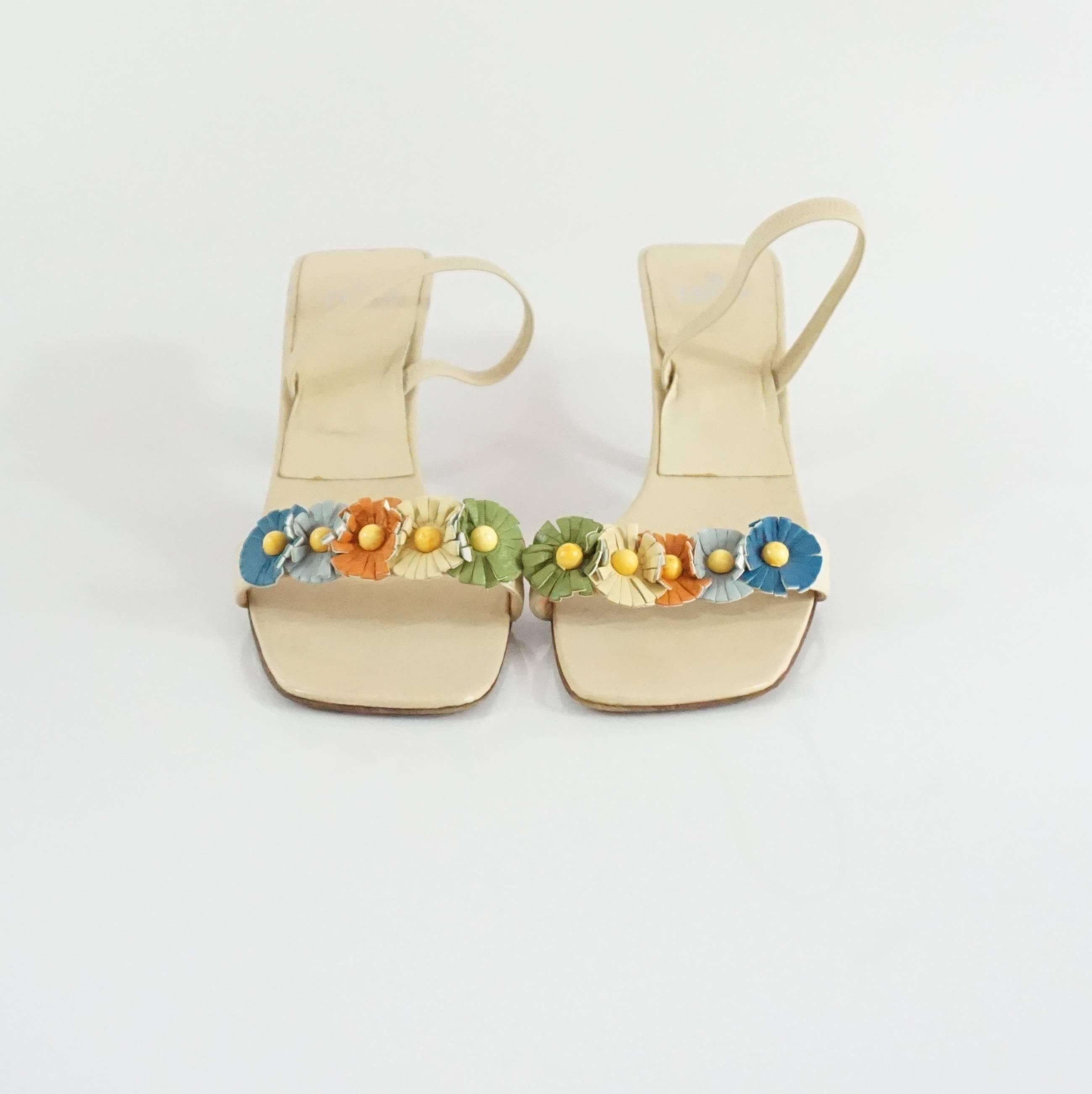 fendi floral sandals