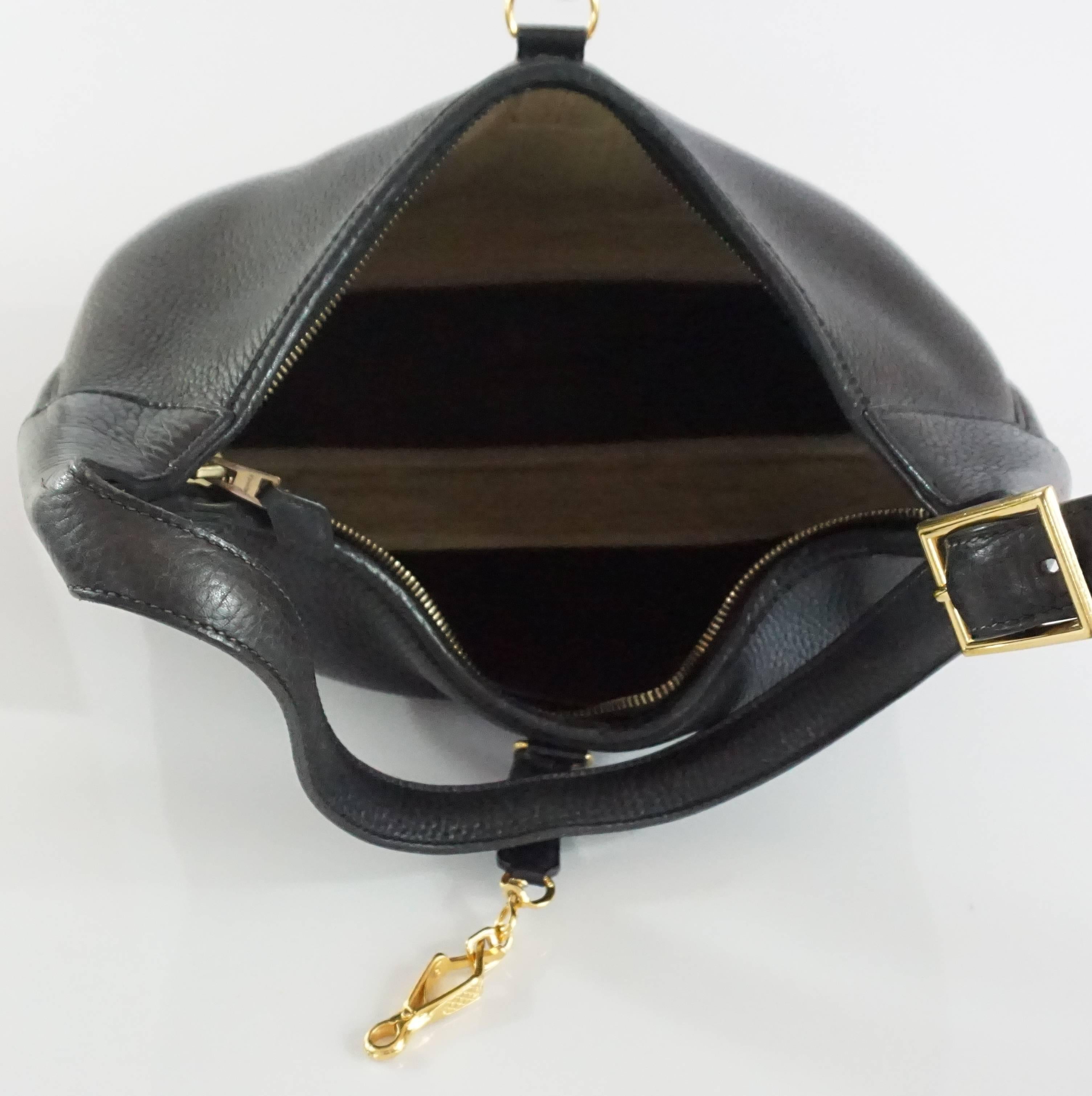 Women's Hermes Black 35cm Togo Leather Trim Handbag - GHW - circa 2004
