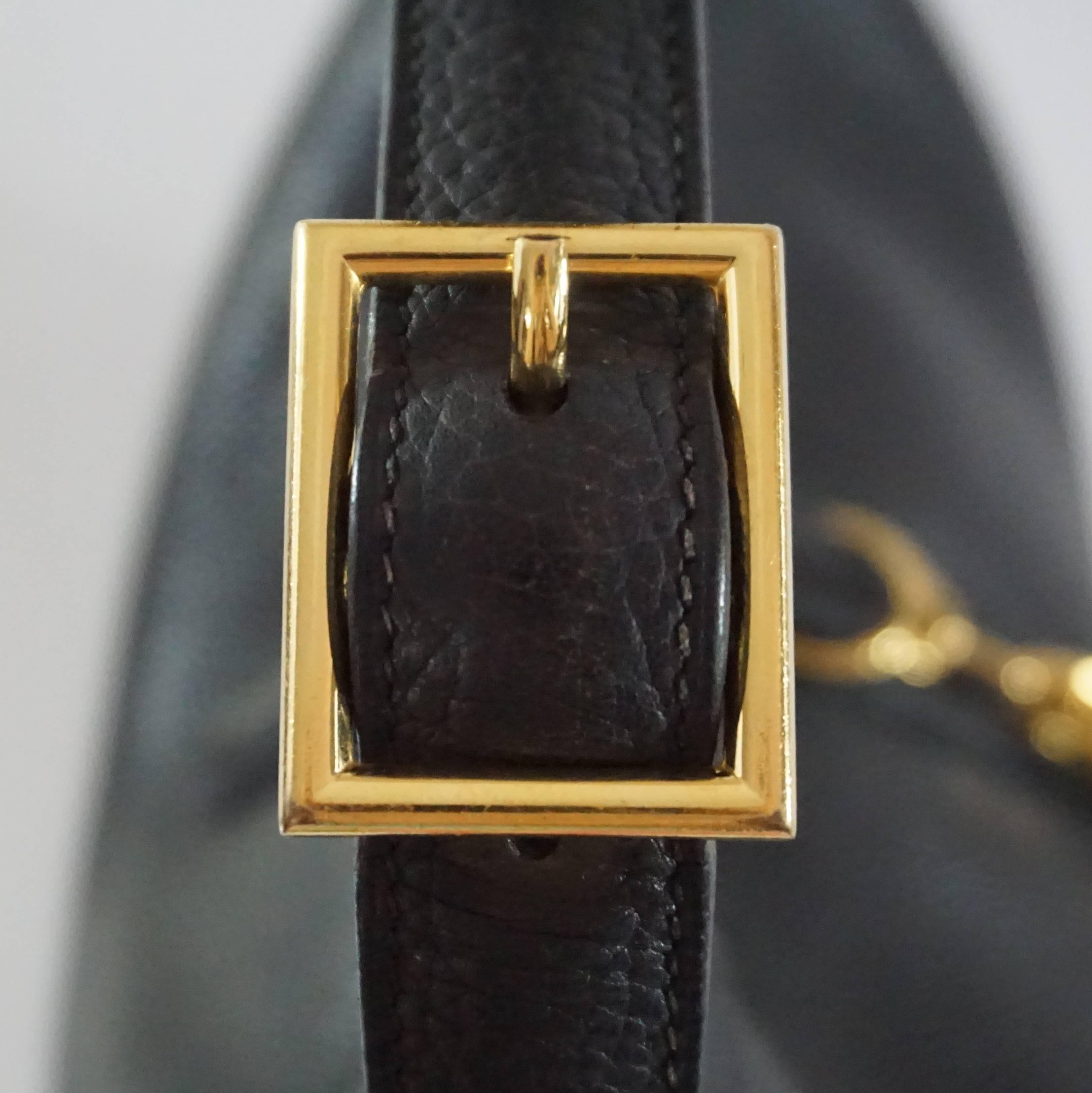 Hermes Black 35cm Togo Leather Trim Handbag - GHW - circa 2004 4