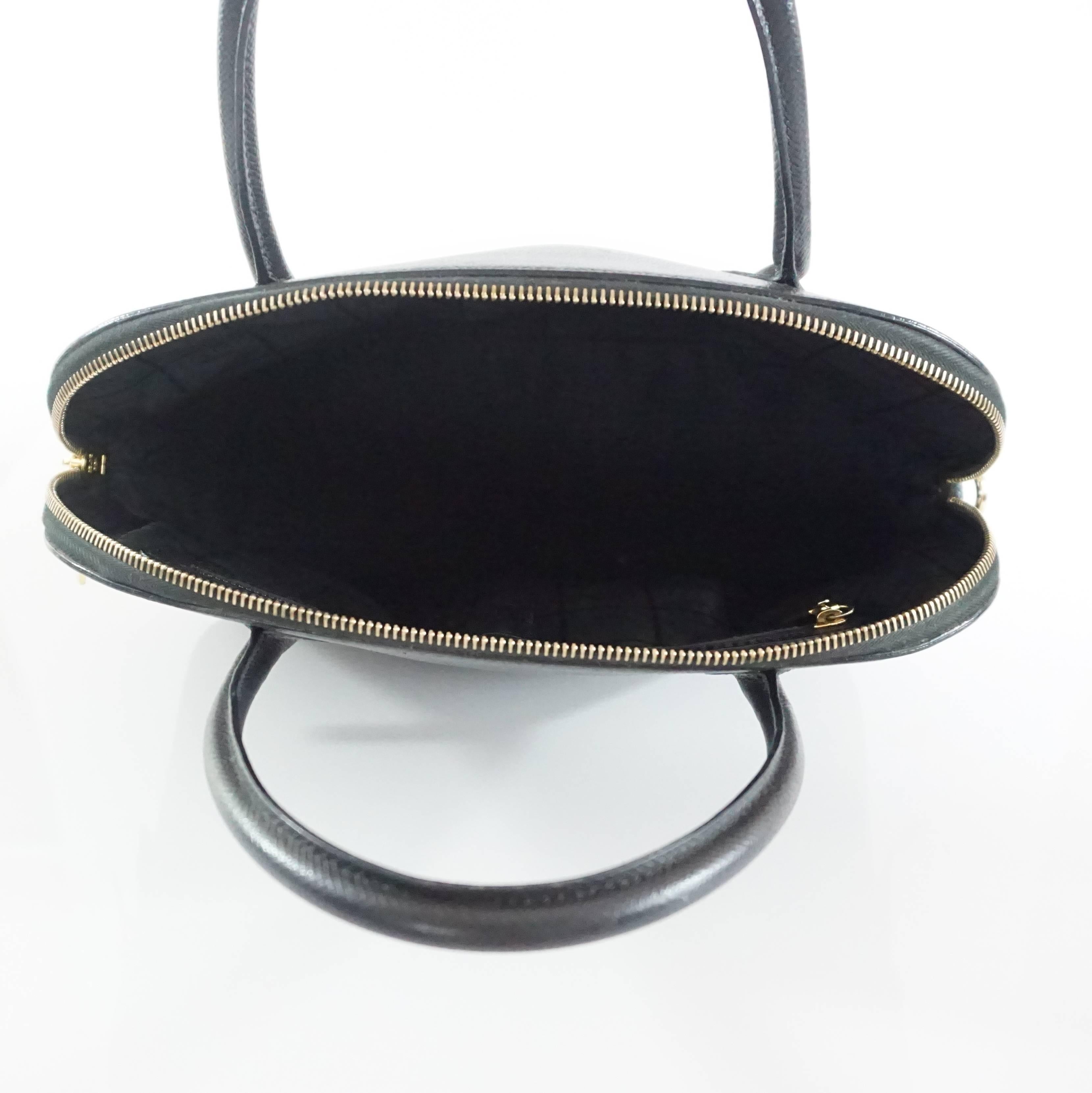 Celine Black Saffiano Leather 2 Way Top Handle Bag 1