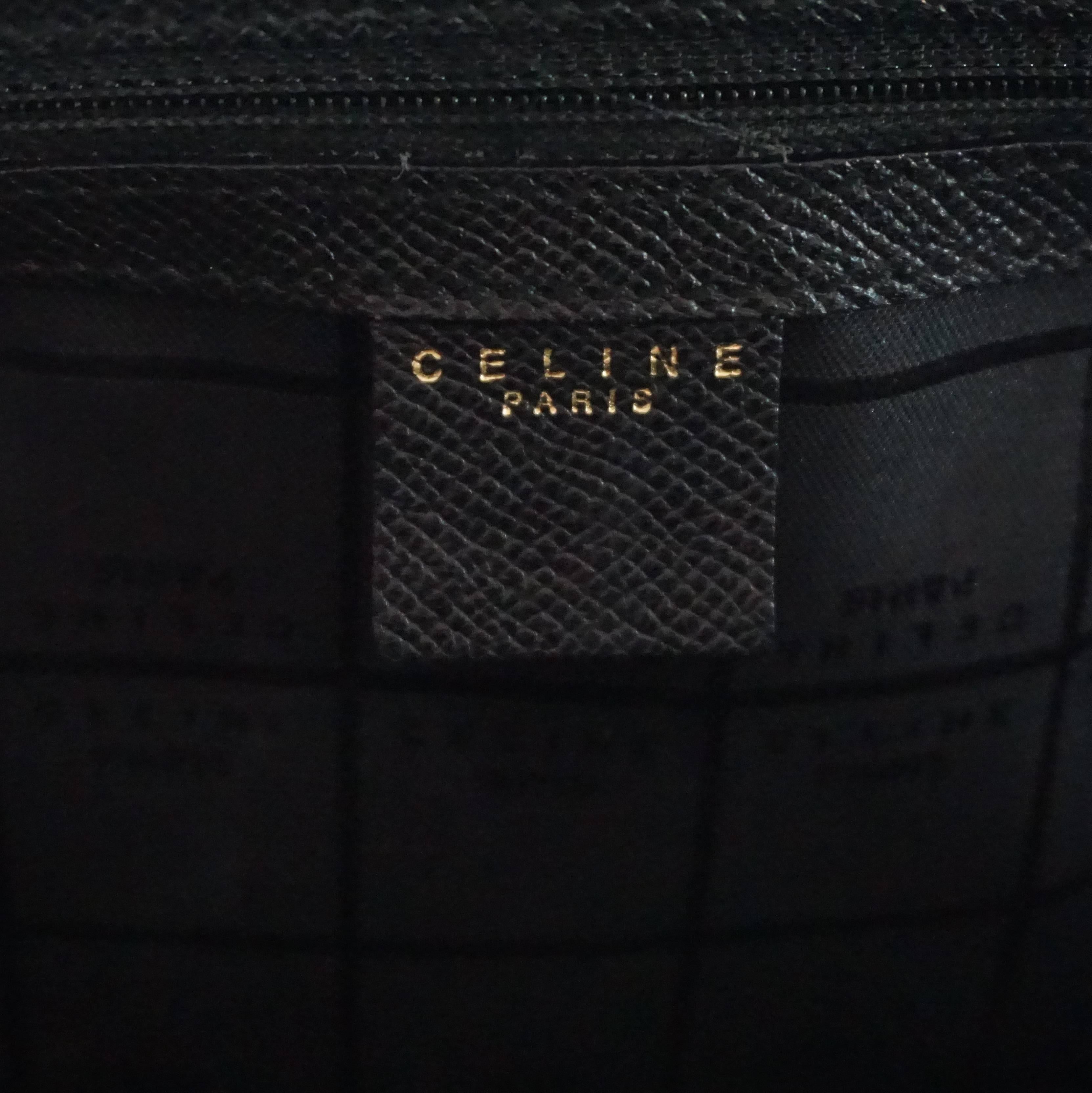 Celine Black Saffiano Leather 2 Way Top Handle Bag 3