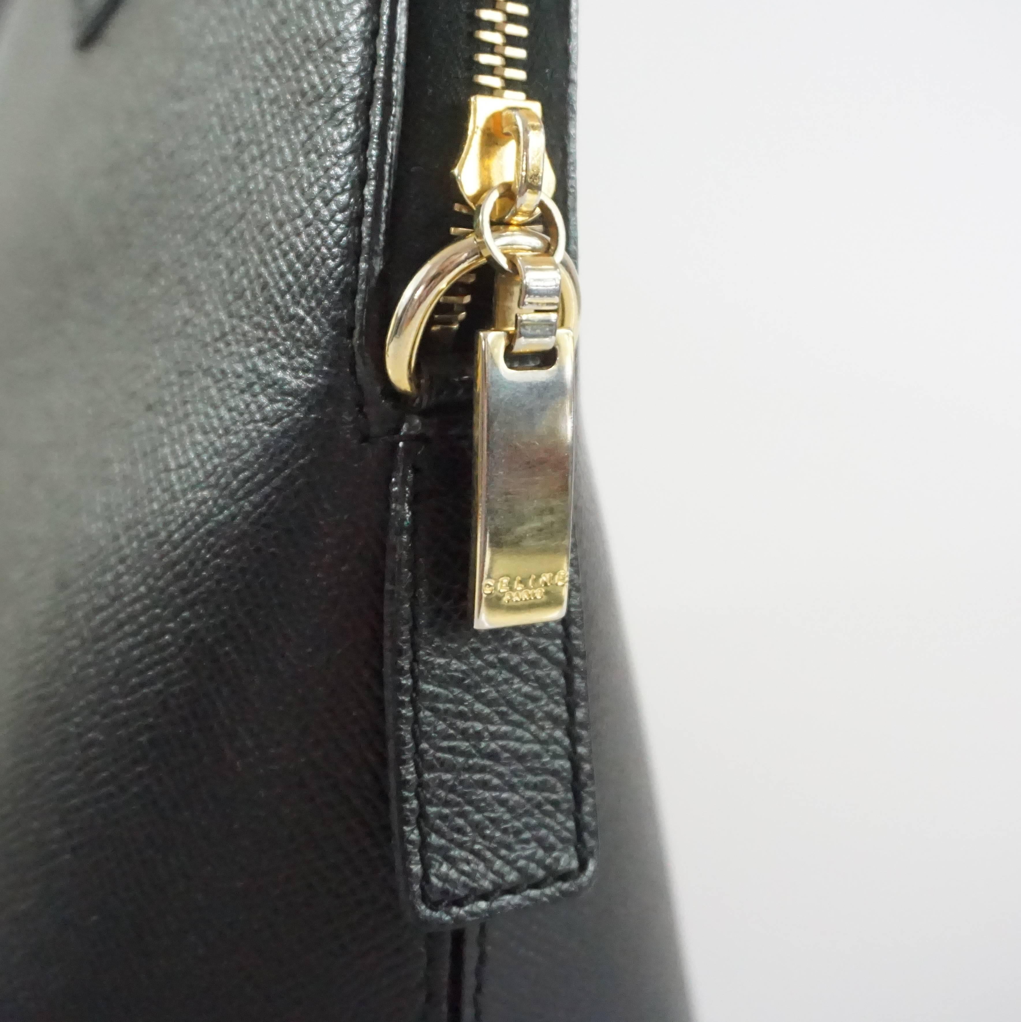 Celine Black Saffiano Leather 2 Way Top Handle Bag 4
