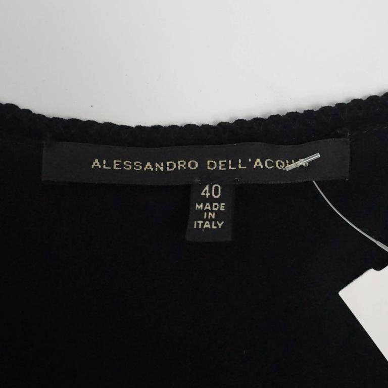 Women's Alessandro Dell'Acqua Black Silk Dress with Stones - 40  For Sale