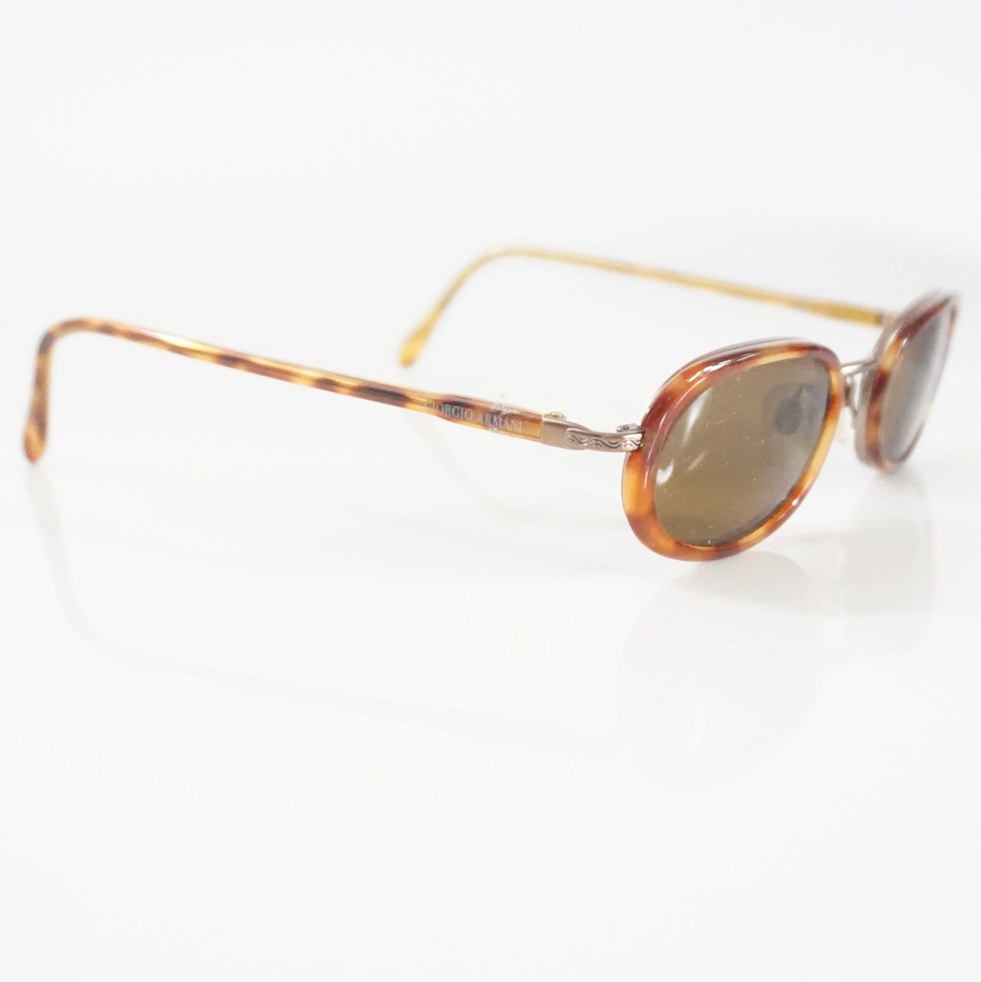Brown Giorgio Armani Tortoiseshell Sunglasses